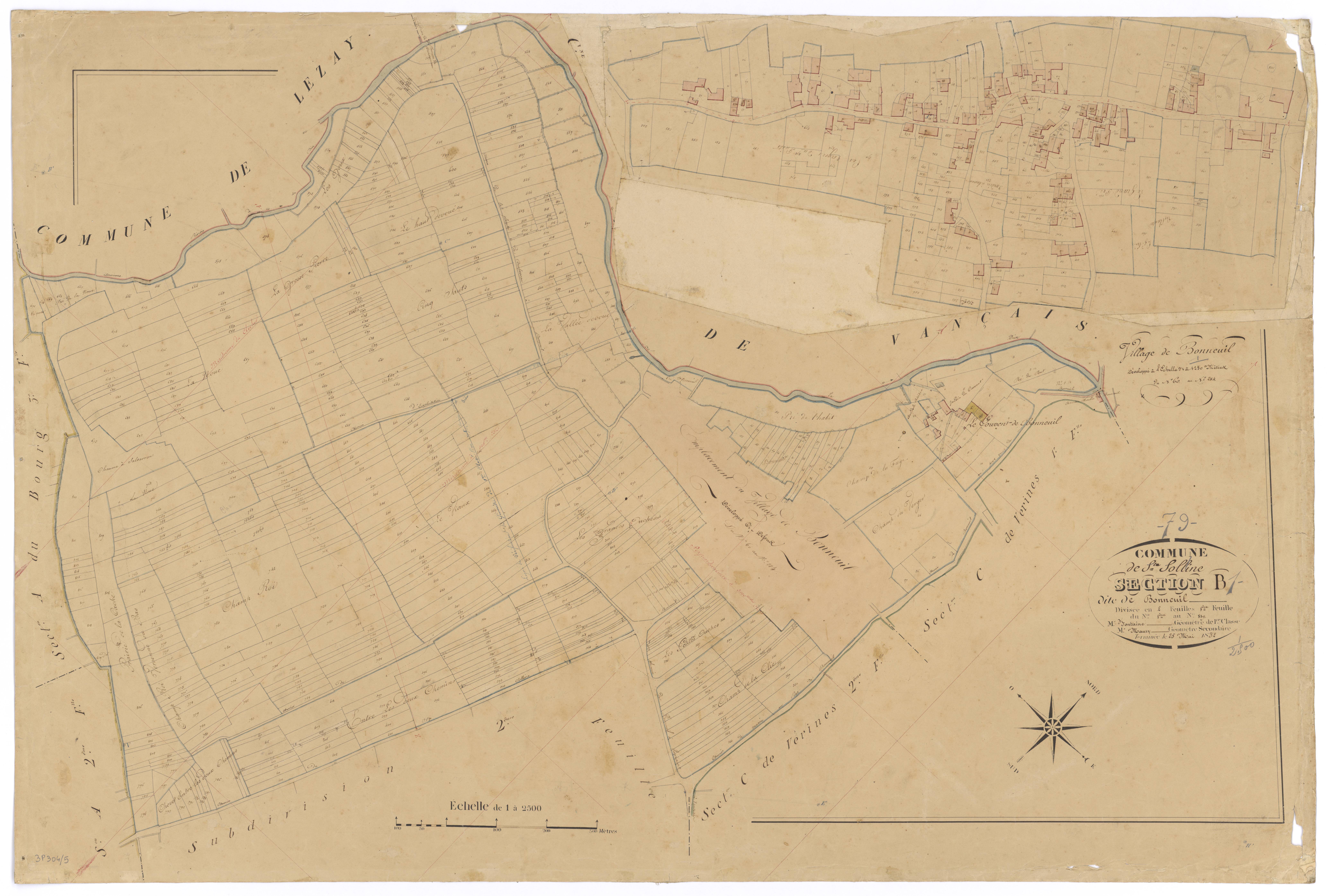 Sainte-Soline - FRAD079_CADASTRE_NAPOLEONIEN Section B1 dite de Bonneuil 