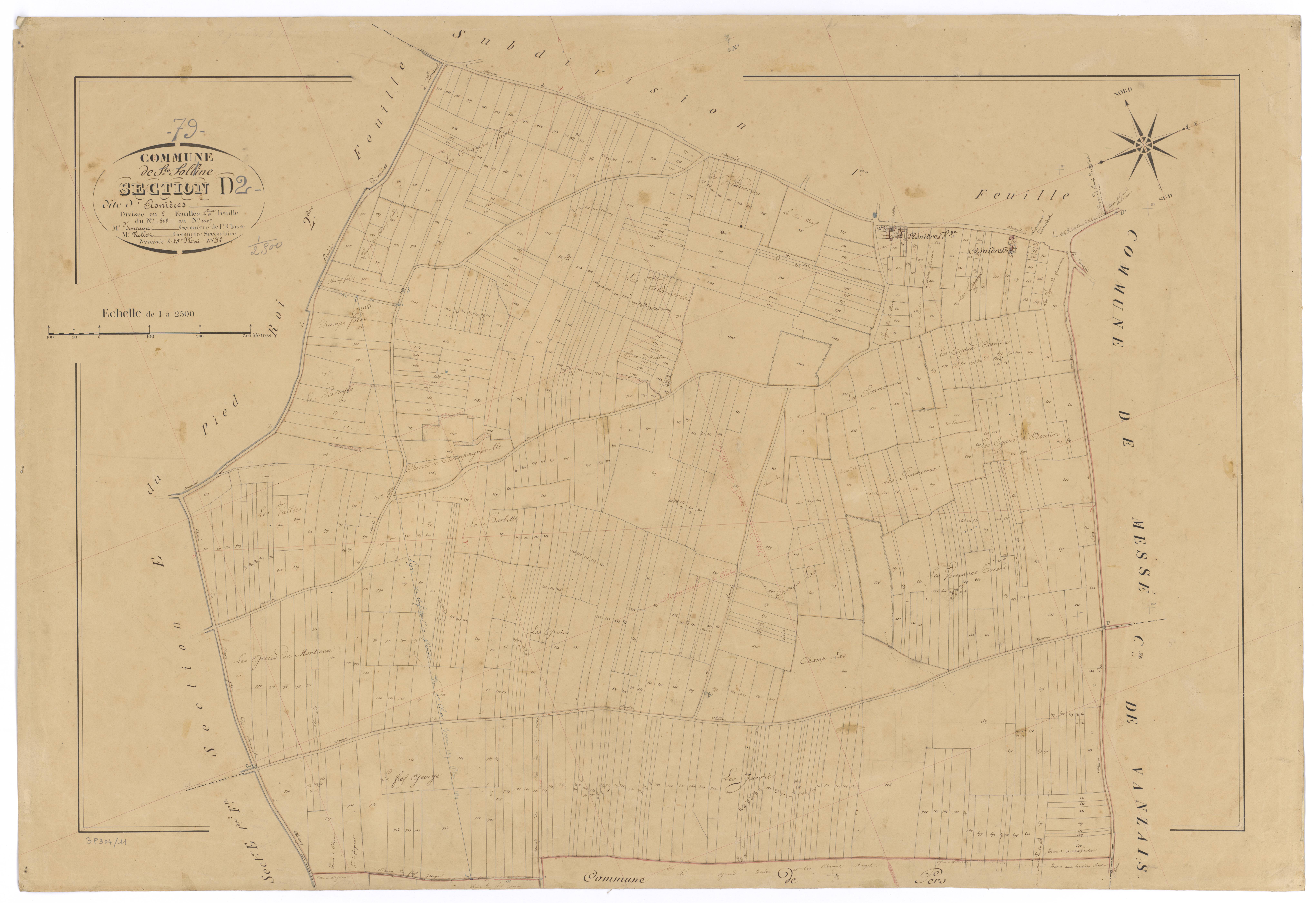 Sainte-Soline - FRAD079_CADASTRE_NAPOLEONIEN Section D2 dite d'Asnières 