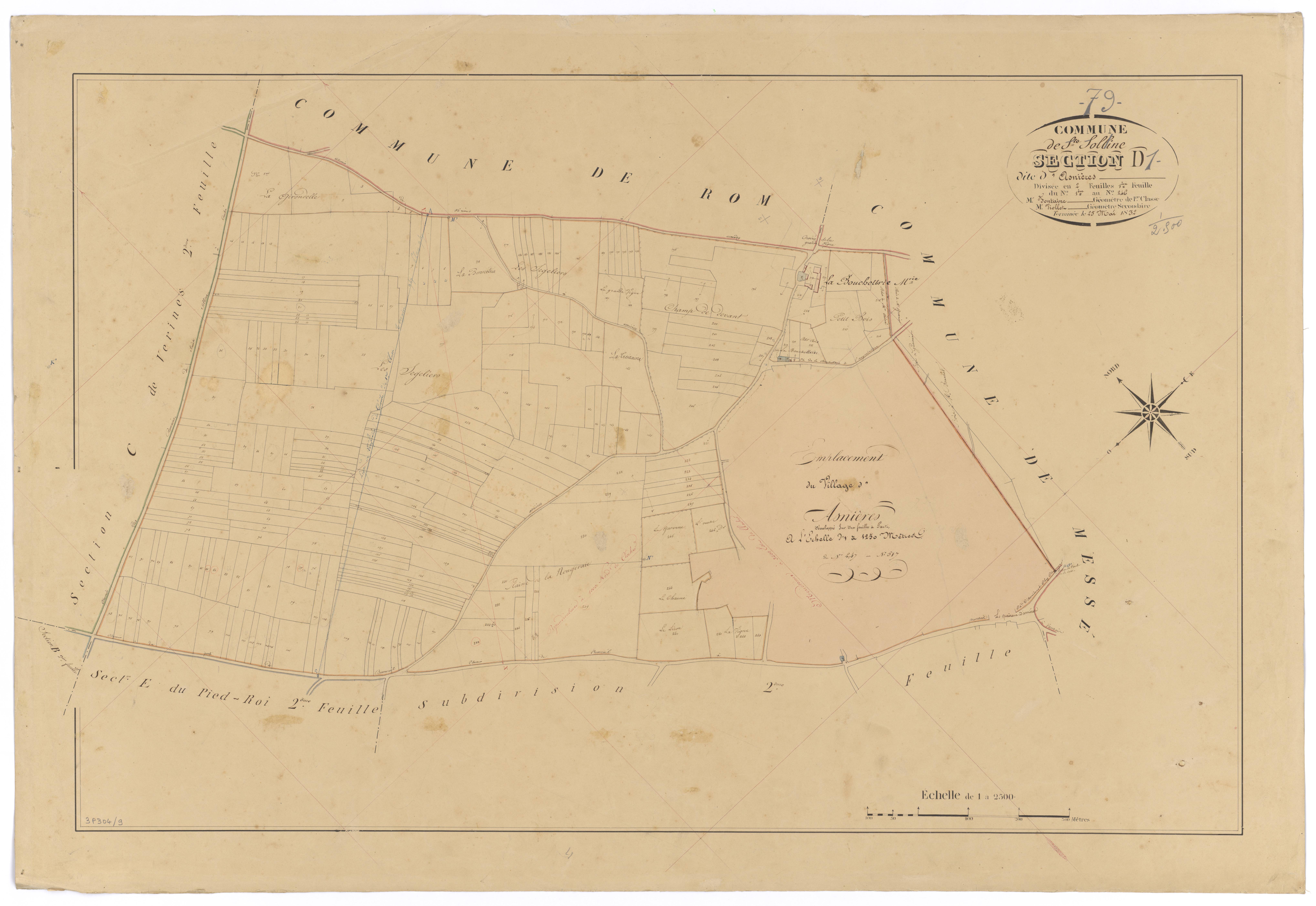 Sainte-Soline - FRAD079_CADASTRE_NAPOLEONIEN Sectrion D1 dite d'Asnières 