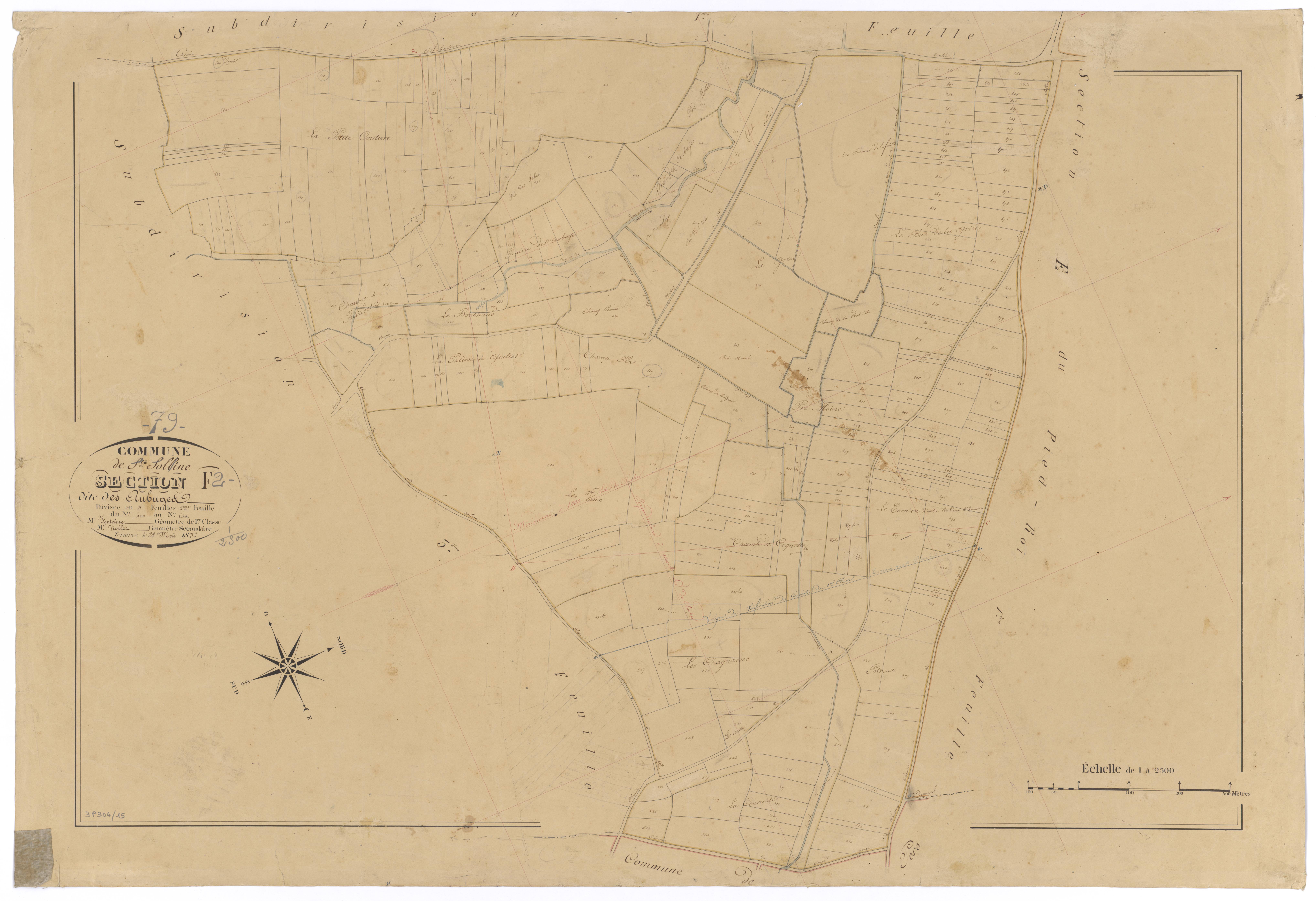 Sainte-Soline - FRAD079_CADASTRE_NAPOLEONIEN Section F2 dite des Aubuges 