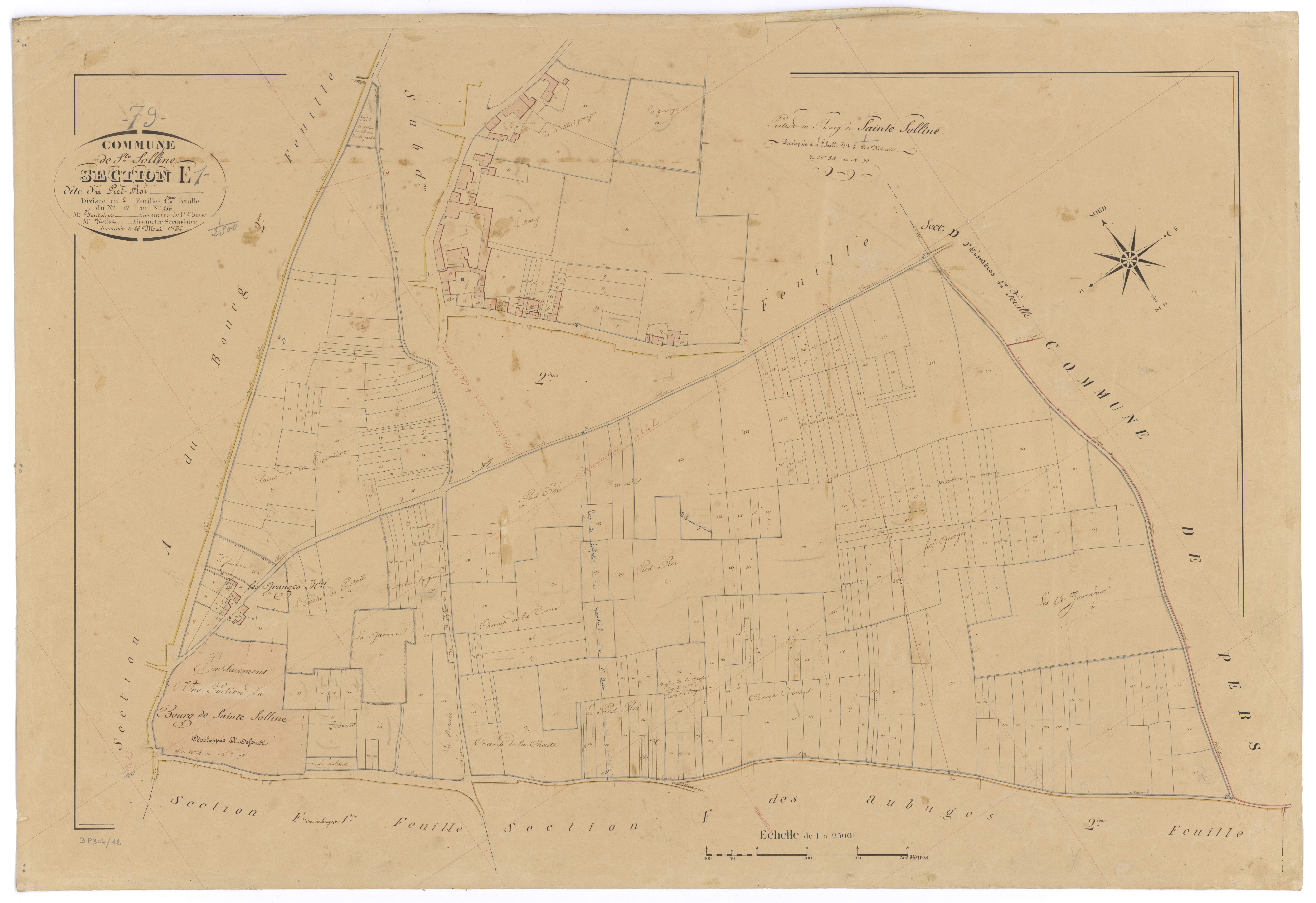 Sainte-Soline - FRAD079_CADASTRE_NAPOLEONIEN Section E1 dite du Pied-Roi 