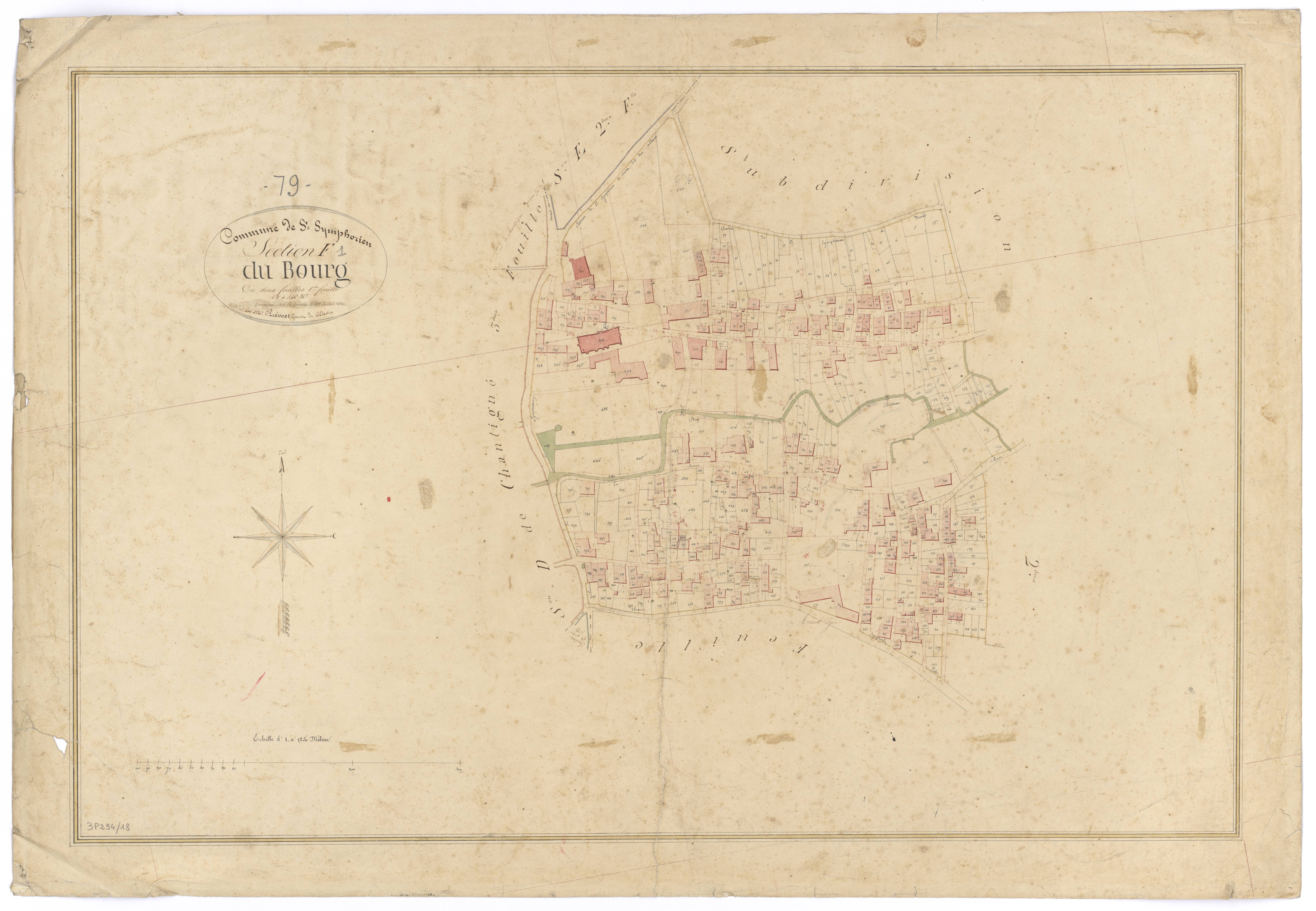 Saint-Symphorien - FRAD079_CADASTRE_NAPOLEONIEN Section F1 dite du Bourg