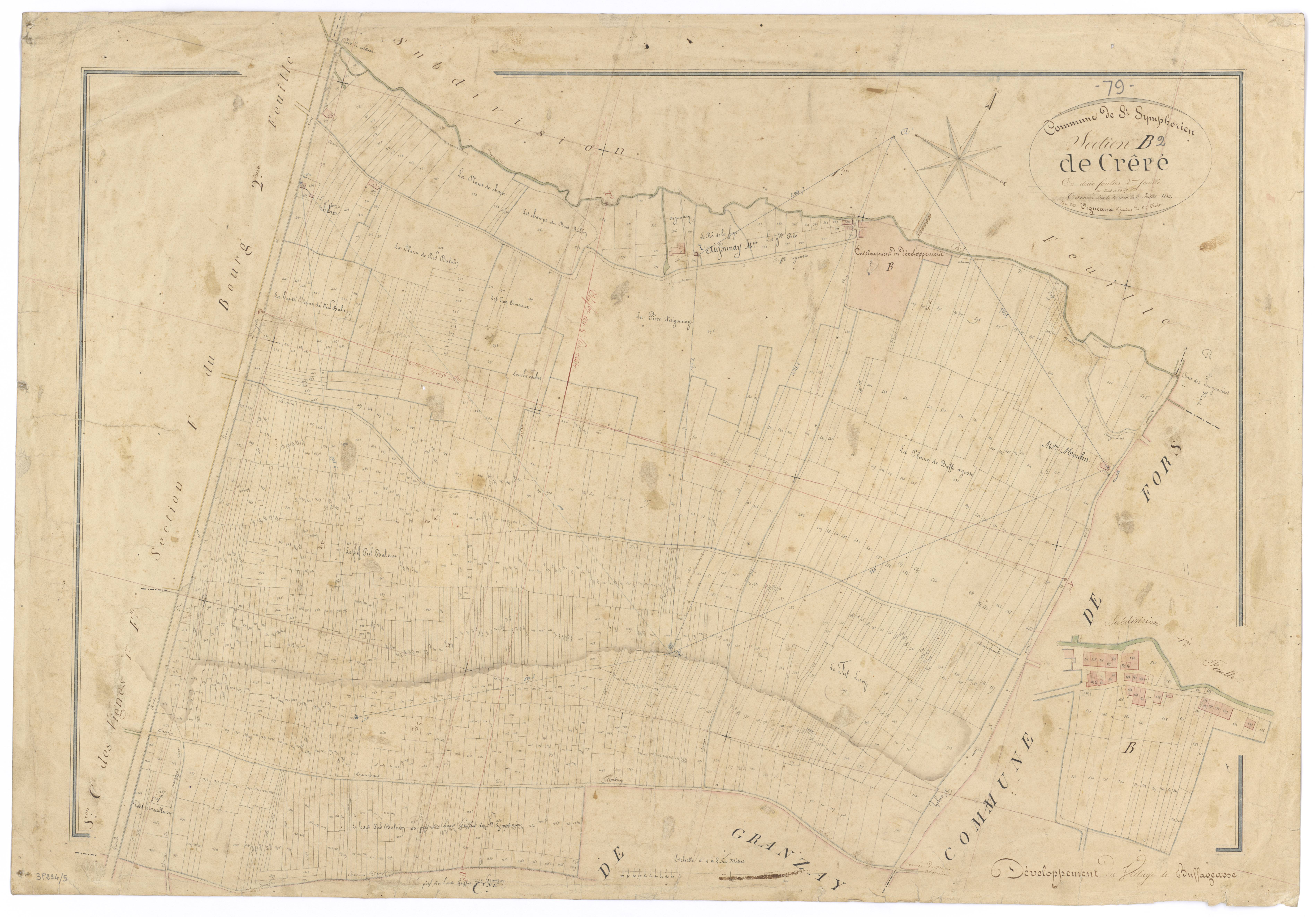 Saint-Symphorien - FRAD079_CADASTRE_NAPOLEONIEN Section B2 dite de Crêpé