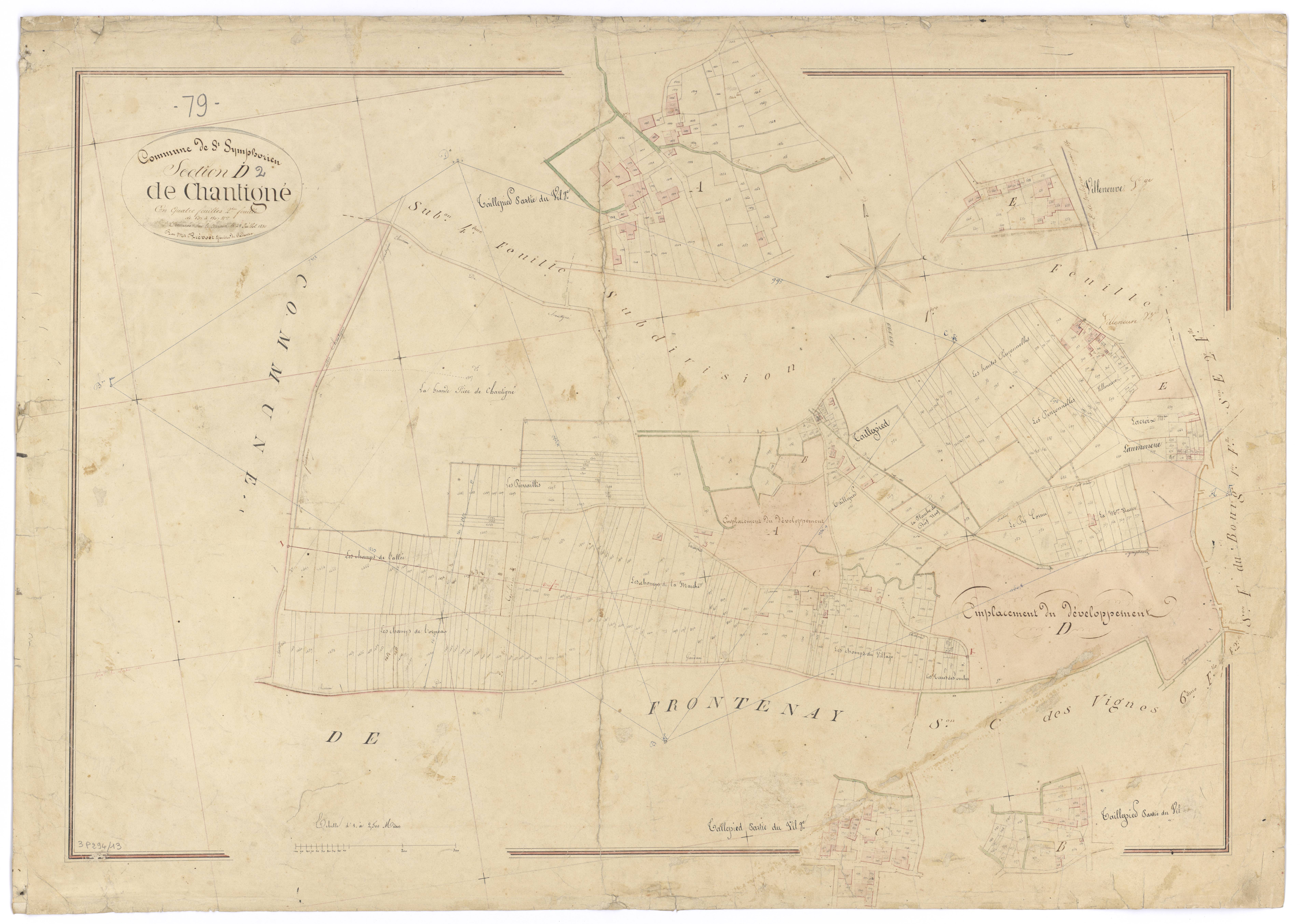 Saint-Symphorien - FRAD079_CADASTRE_NAPOLEONIEN Section D2 dite de Chantigné