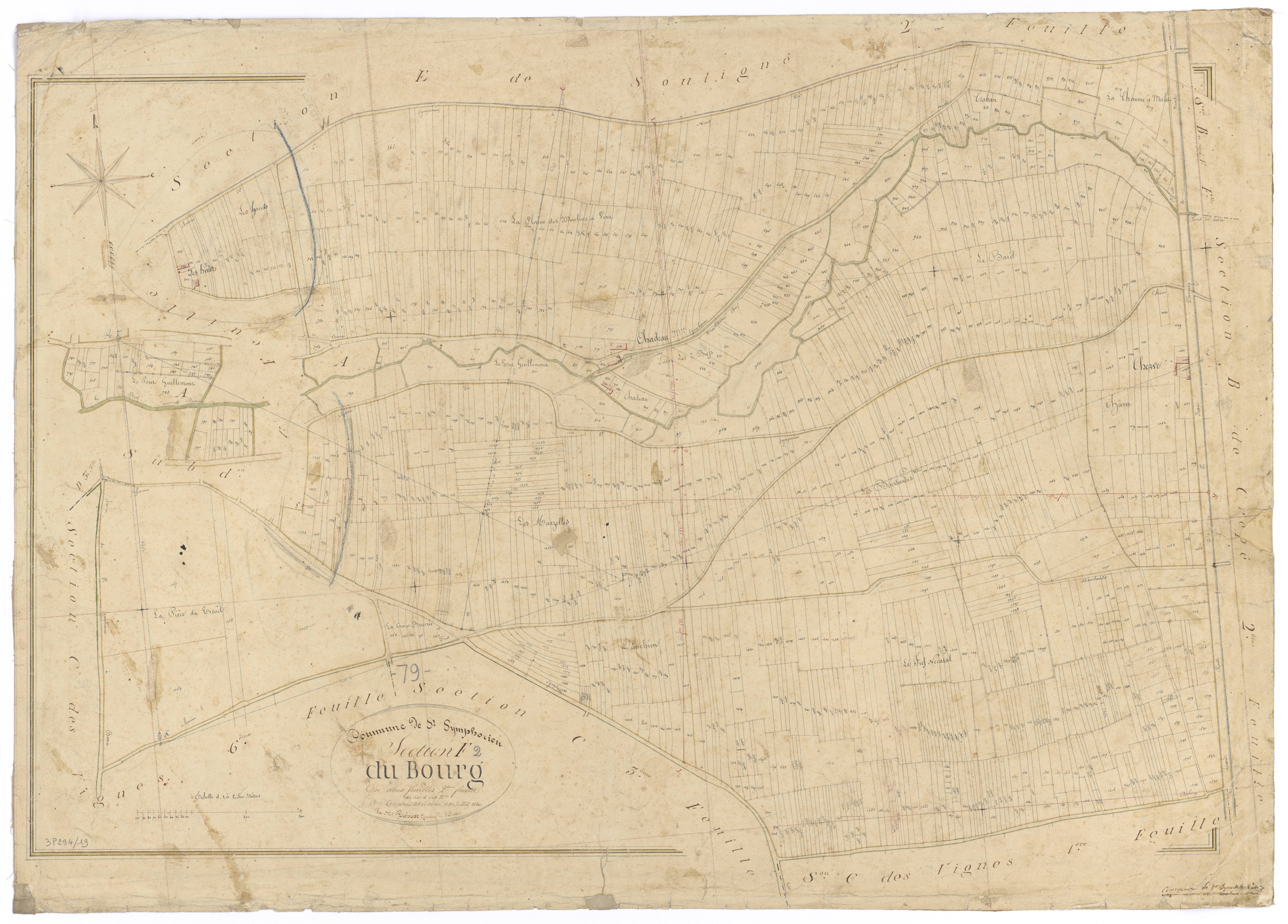 Saint-Symphorien - FRAD079_CADASTRE_NAPOLEONIEN Section F2 dite du Bourg 
