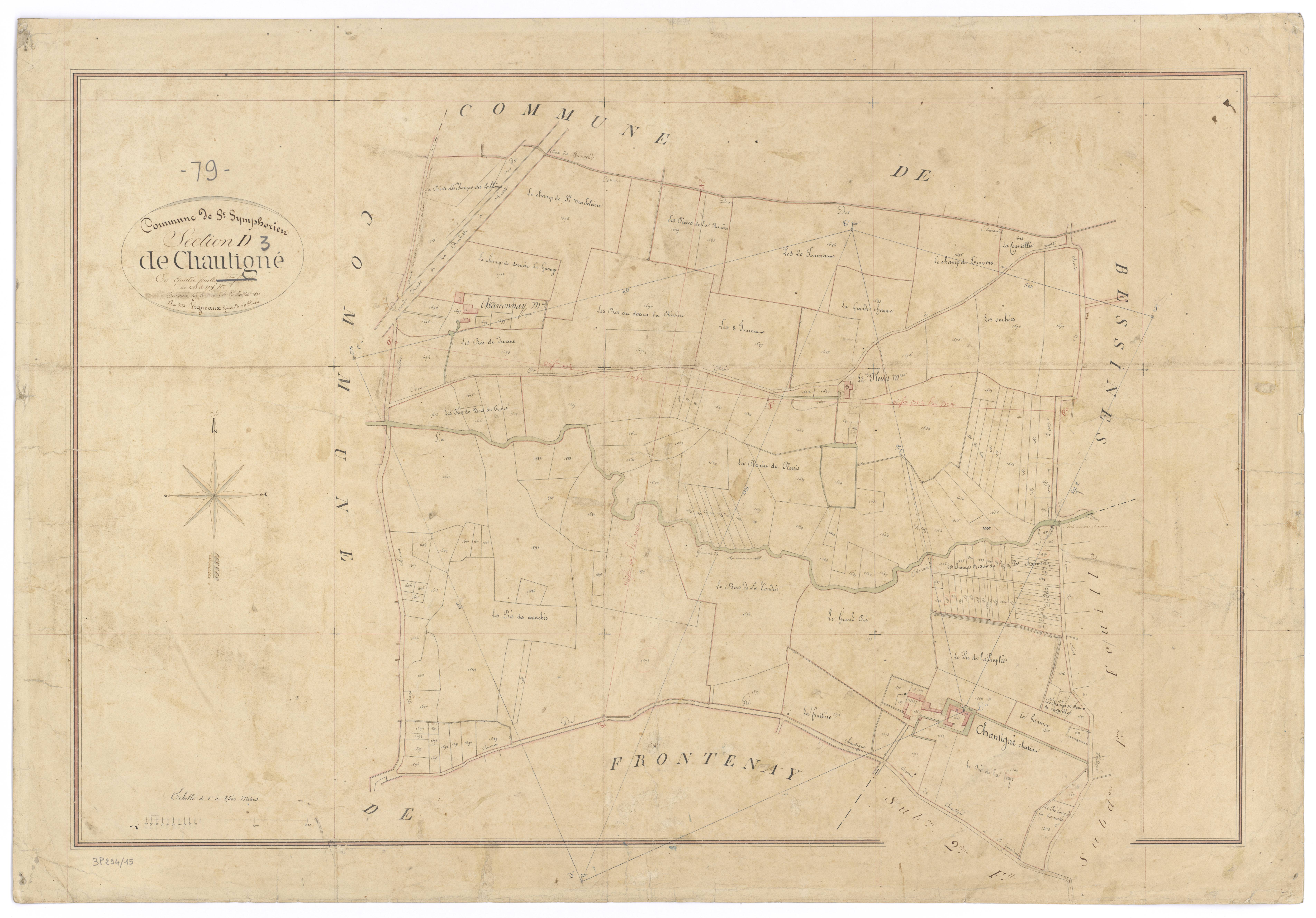 Saint-Symphorien - FRAD079_CADASTRE_NAPOLEONIEN Section D3 dite de Chantigné