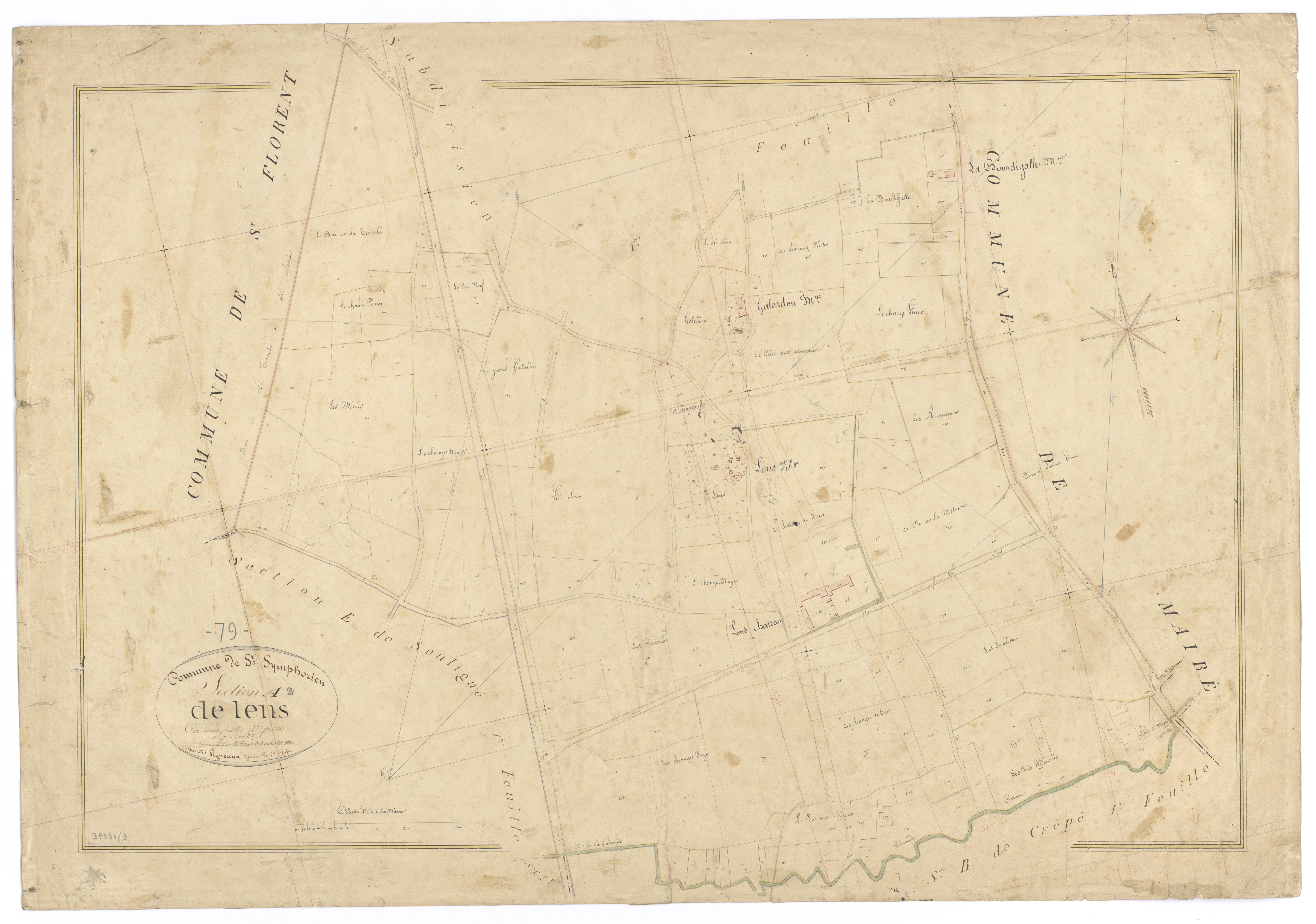 Saint-Symphorien - FRAD079_CADASTRE_NAPOLEONIEN Section A2 dite de Lens