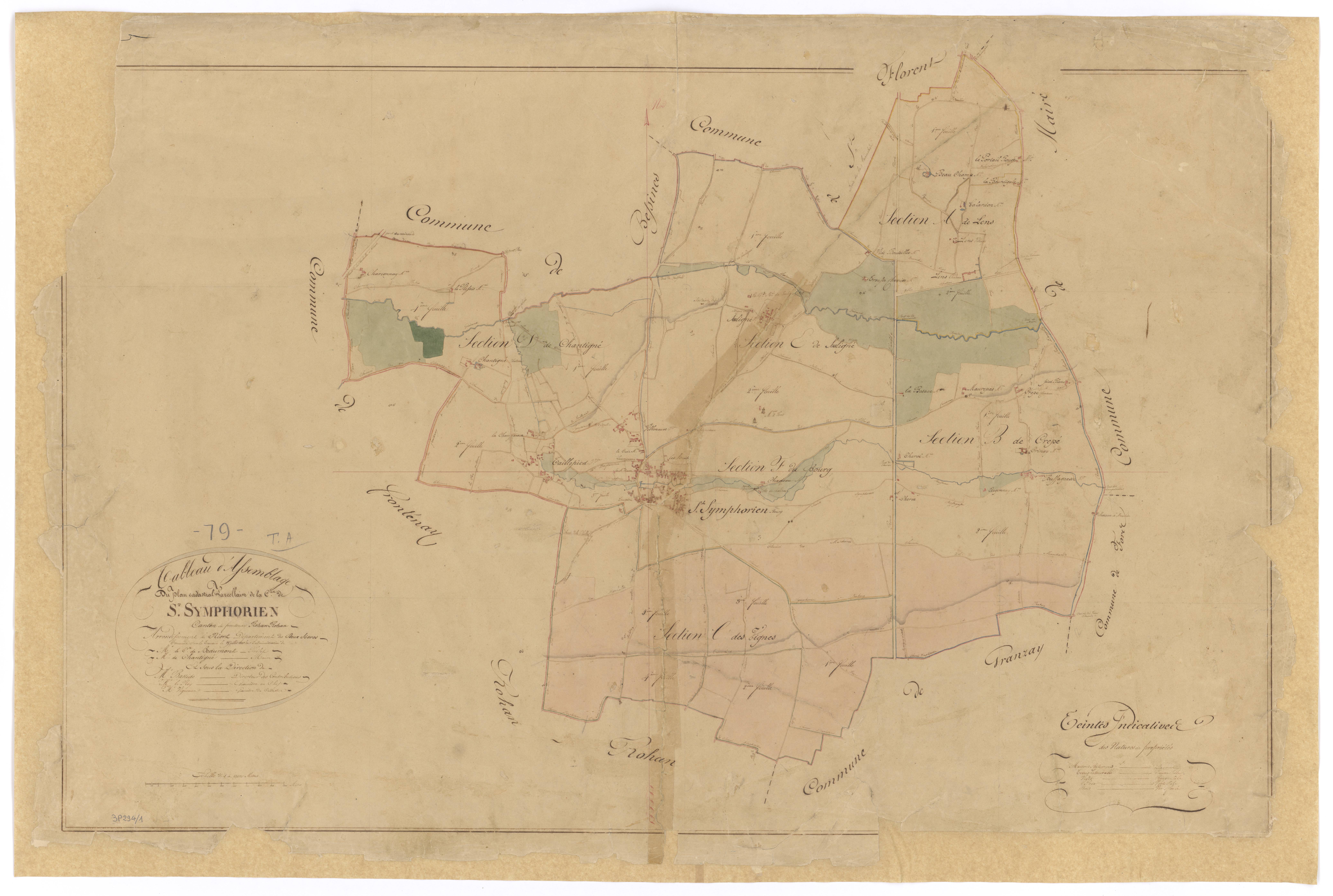 Saint-Symphorien - FRAD079_CADASTRE_NAPOLEONIEN Tableau d'assemblage 