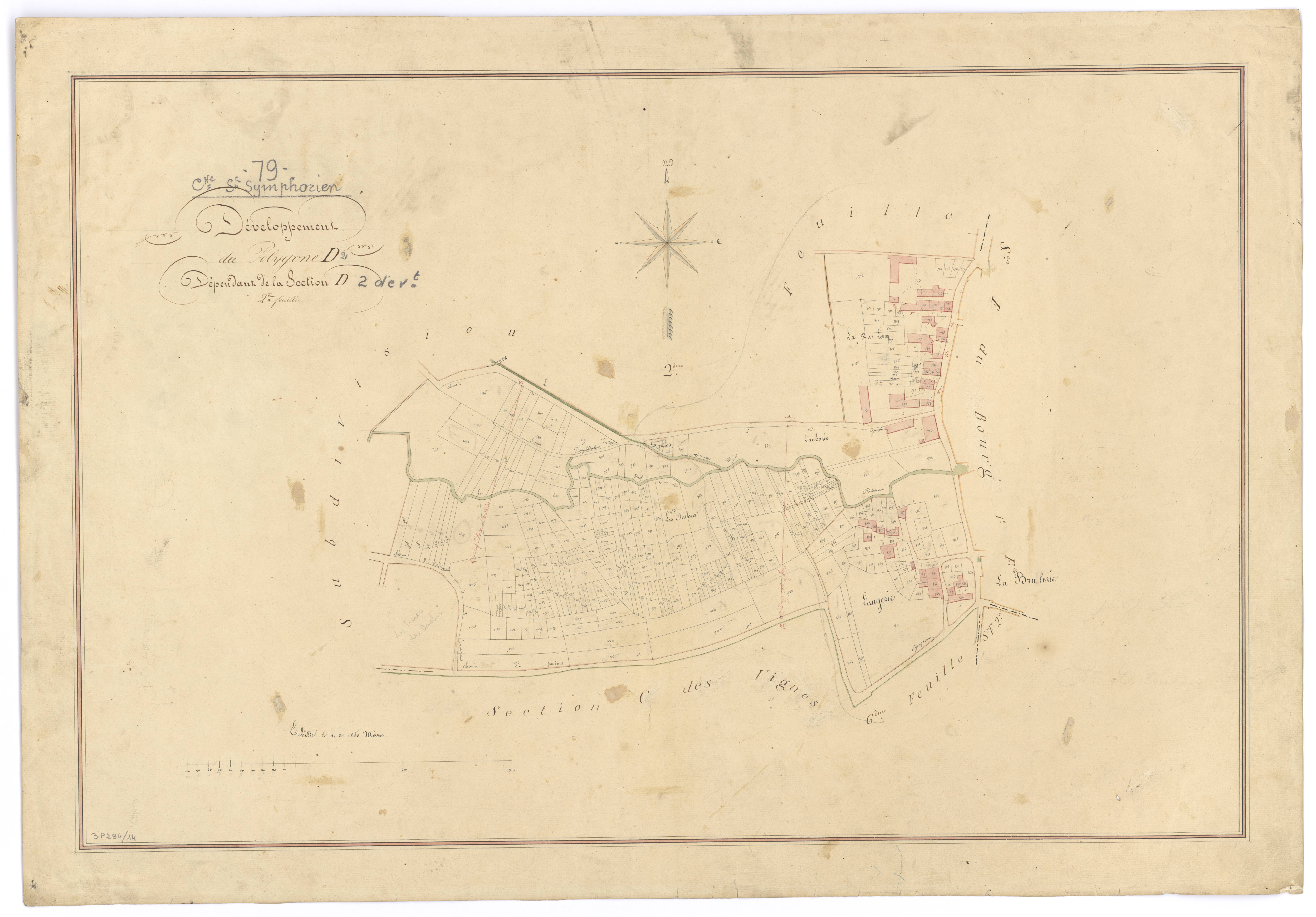 Saint-Symphorien - FRAD079_CADASTRE_NAPOLEONIEN Développement de la section D2 