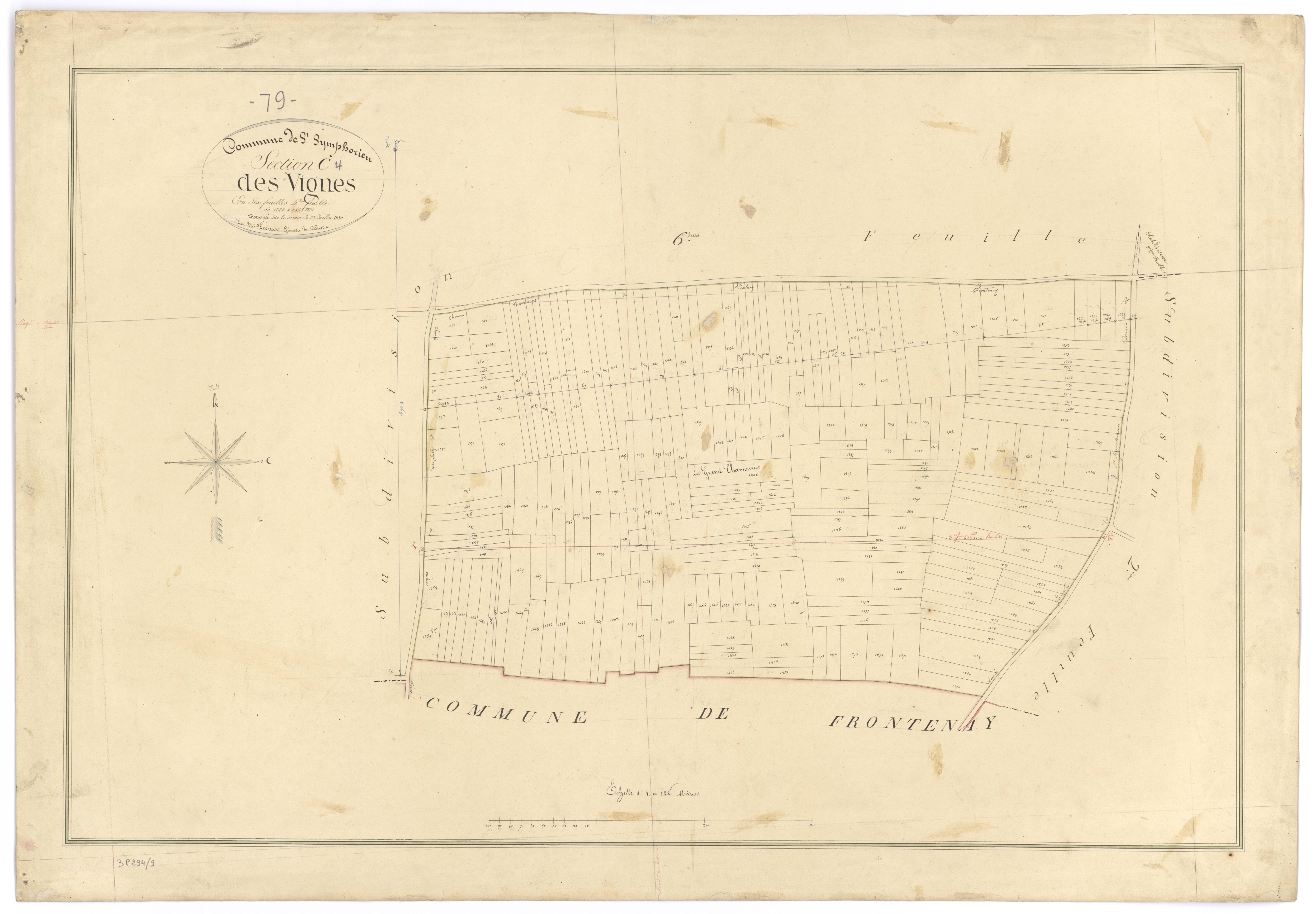 Saint-Symphorien - FRAD079_CADASTRE_NAPOLEONIEN Section C4 dite des Vignes