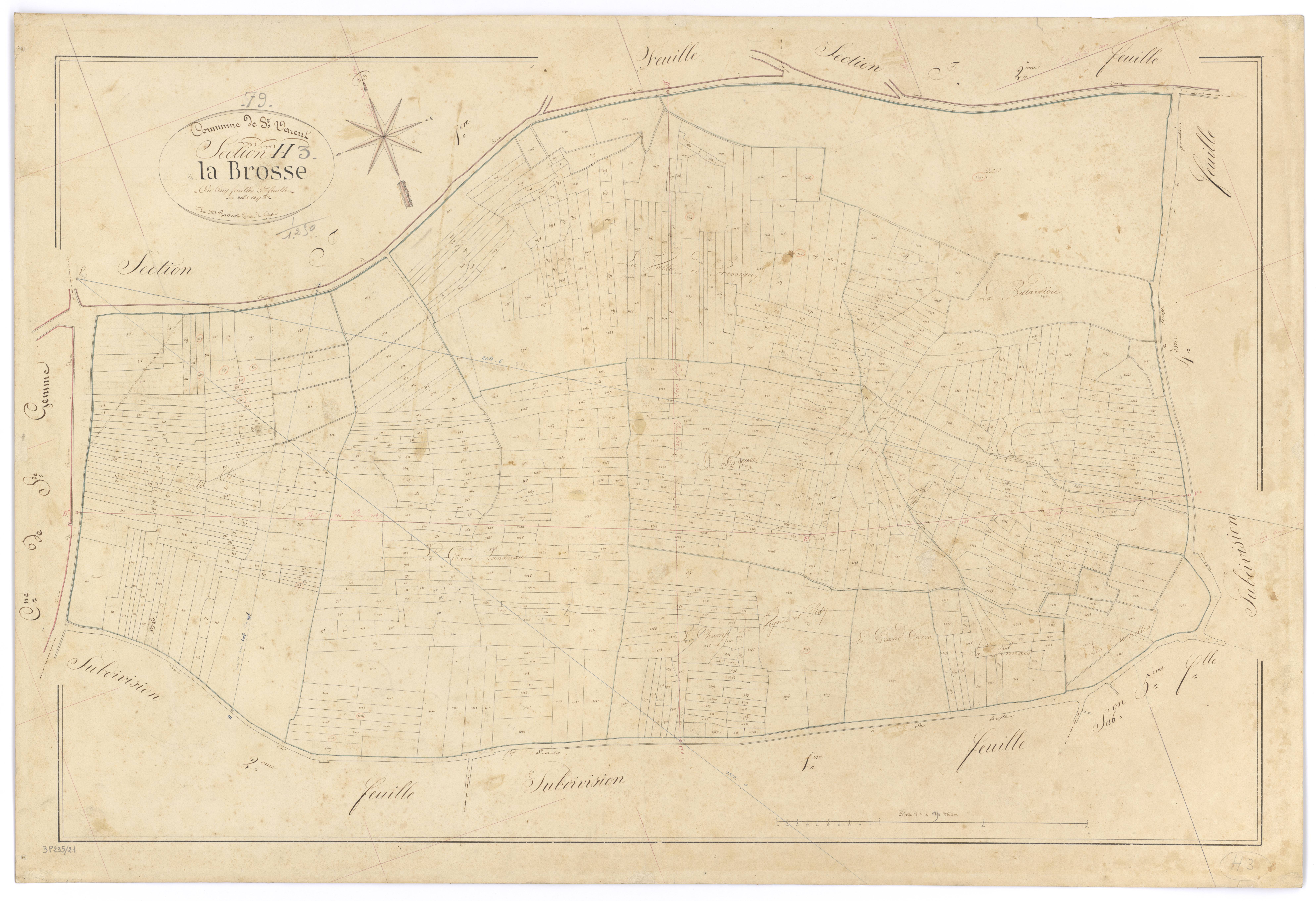 Saint-Varent - FRAD079_CADASTRE_NAPOLEONIEN Section H3 dite de la Brosse