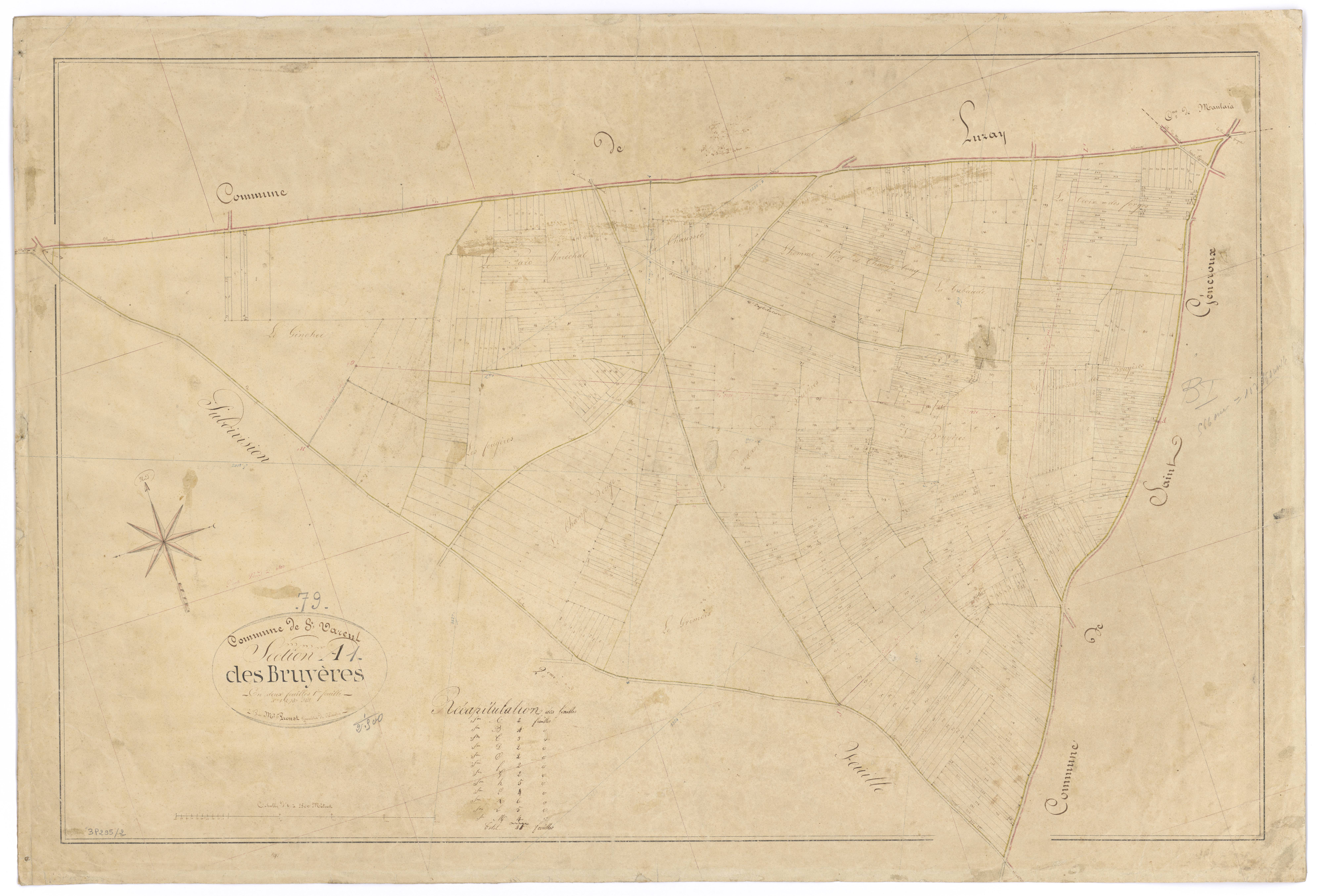 Saint-Varent - FRAD079_CADASTRE_NAPOLEONIEN Section A1 dite des Bruyères