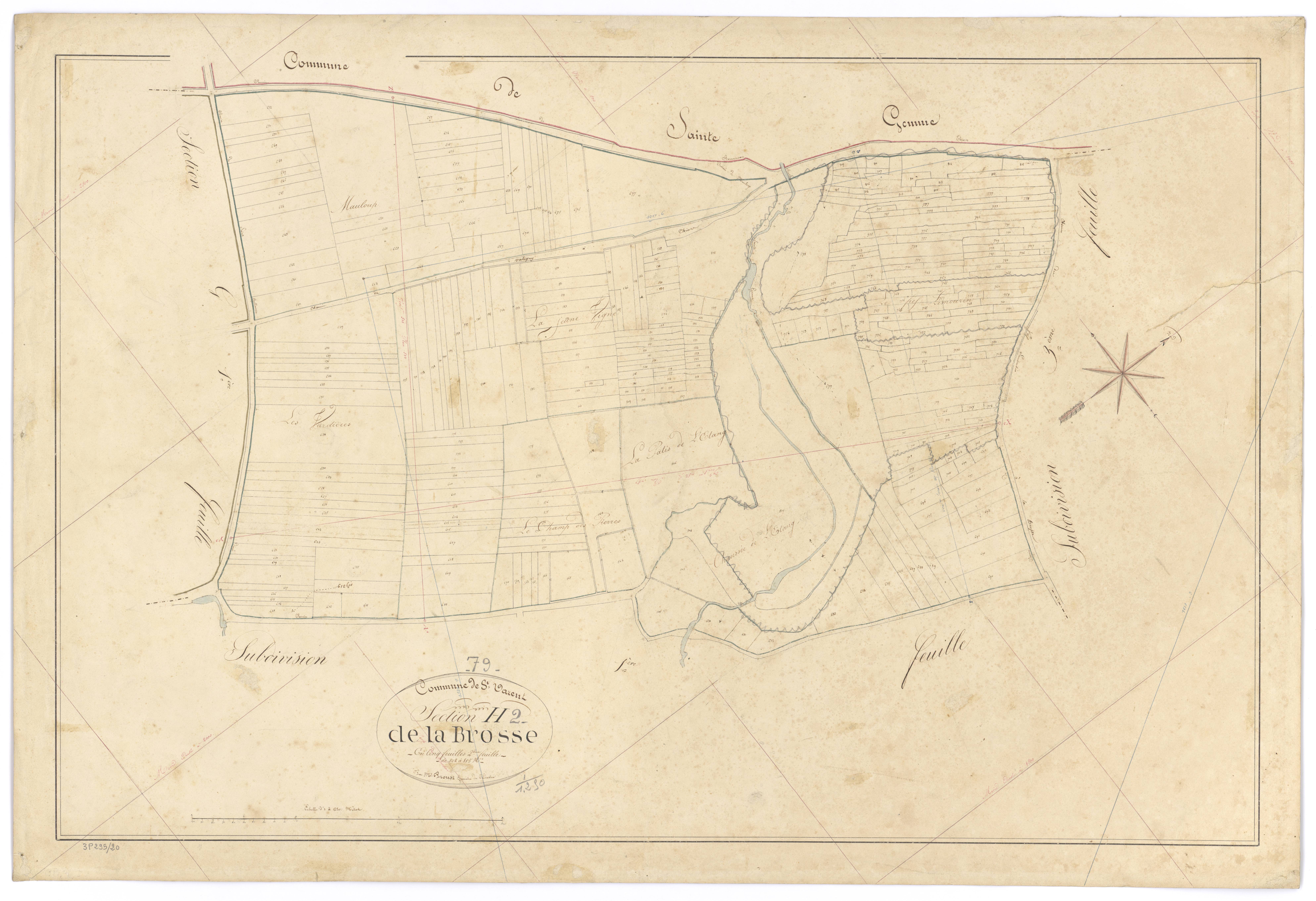 Saint-Varent - FRAD079_CADASTRE_NAPOLEONIEN Section H2 dite de la Brosse