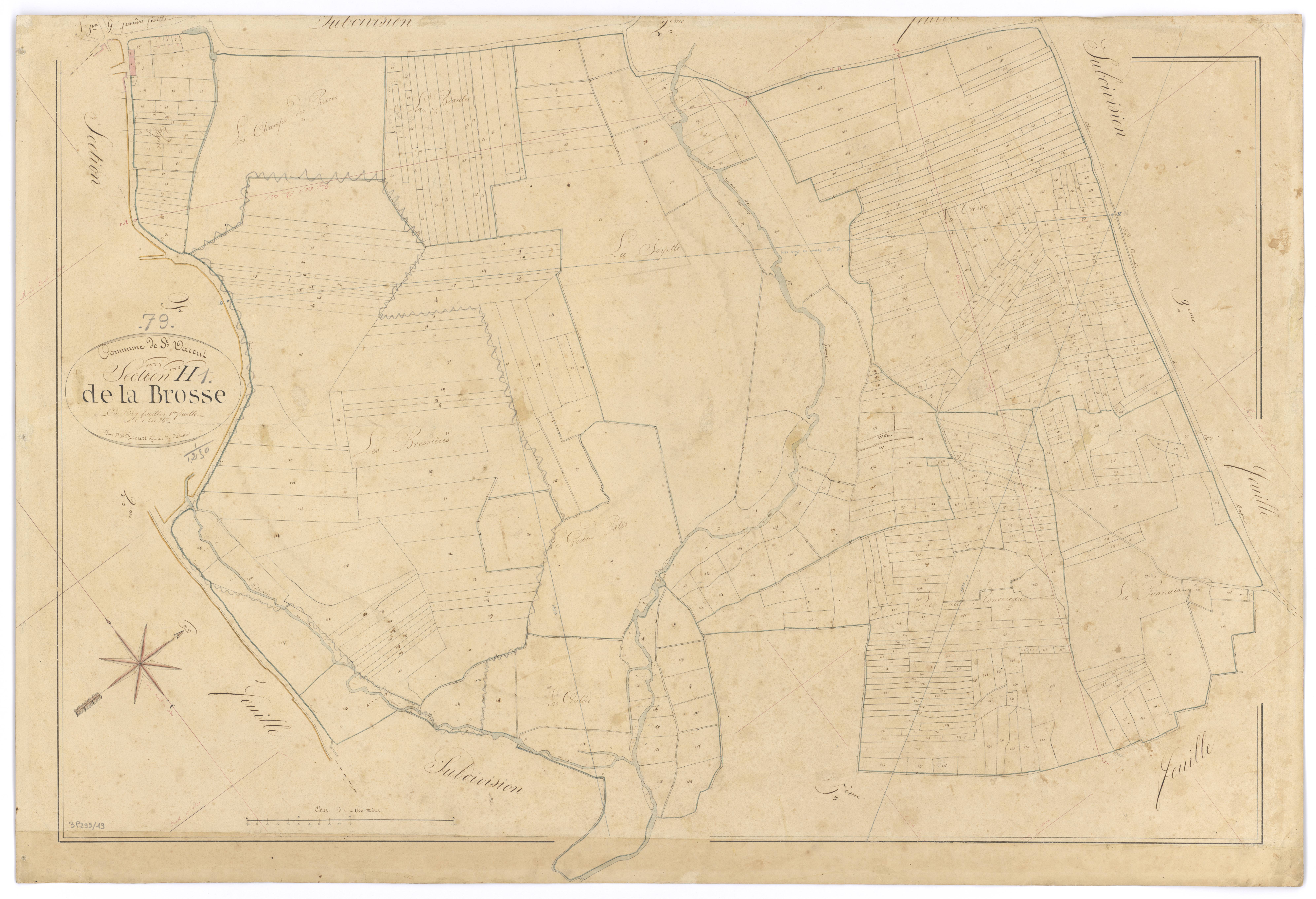 Saint-Varent - FRAD079_CADASTRE_NAPOLEONIEN Section H1 dite de la Brosse