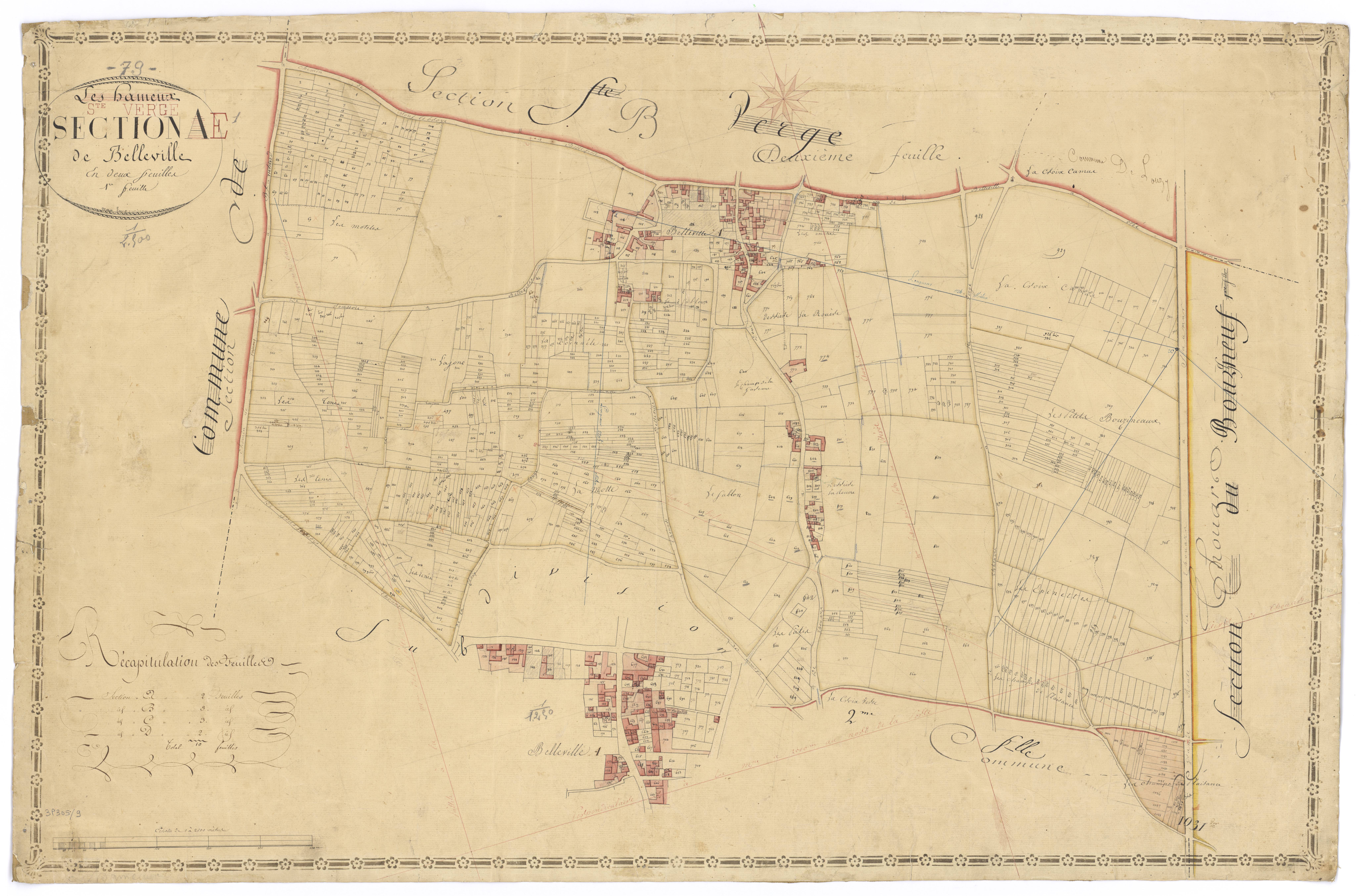 Sainte-Verge - FRAD079_CADASTRE_NAPOLEONIEN Section E1 dite de Belleville