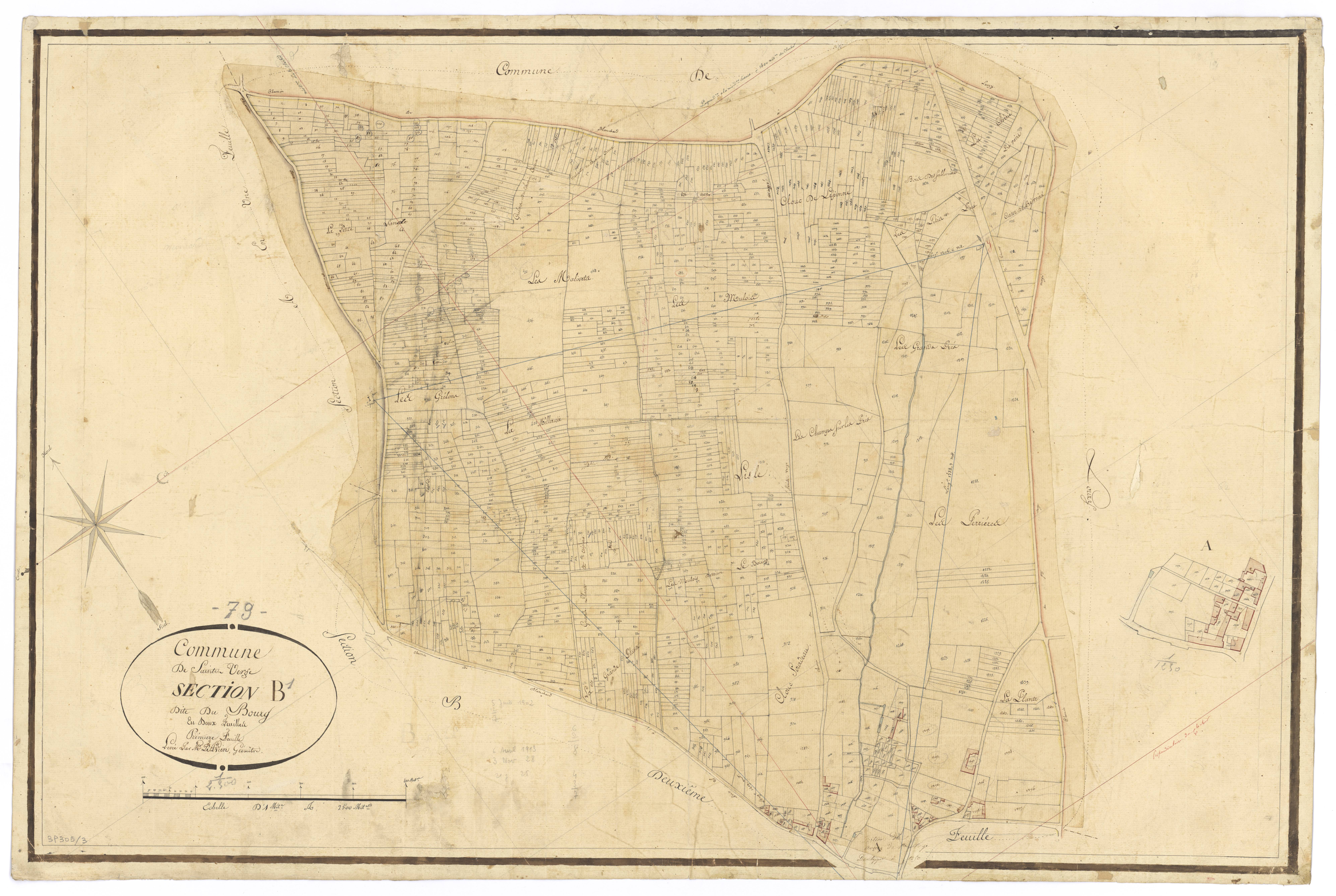 Sainte-Verge - FRAD079_CADASTRE_NAPOLEONIEN Section B1 dite du Bourg