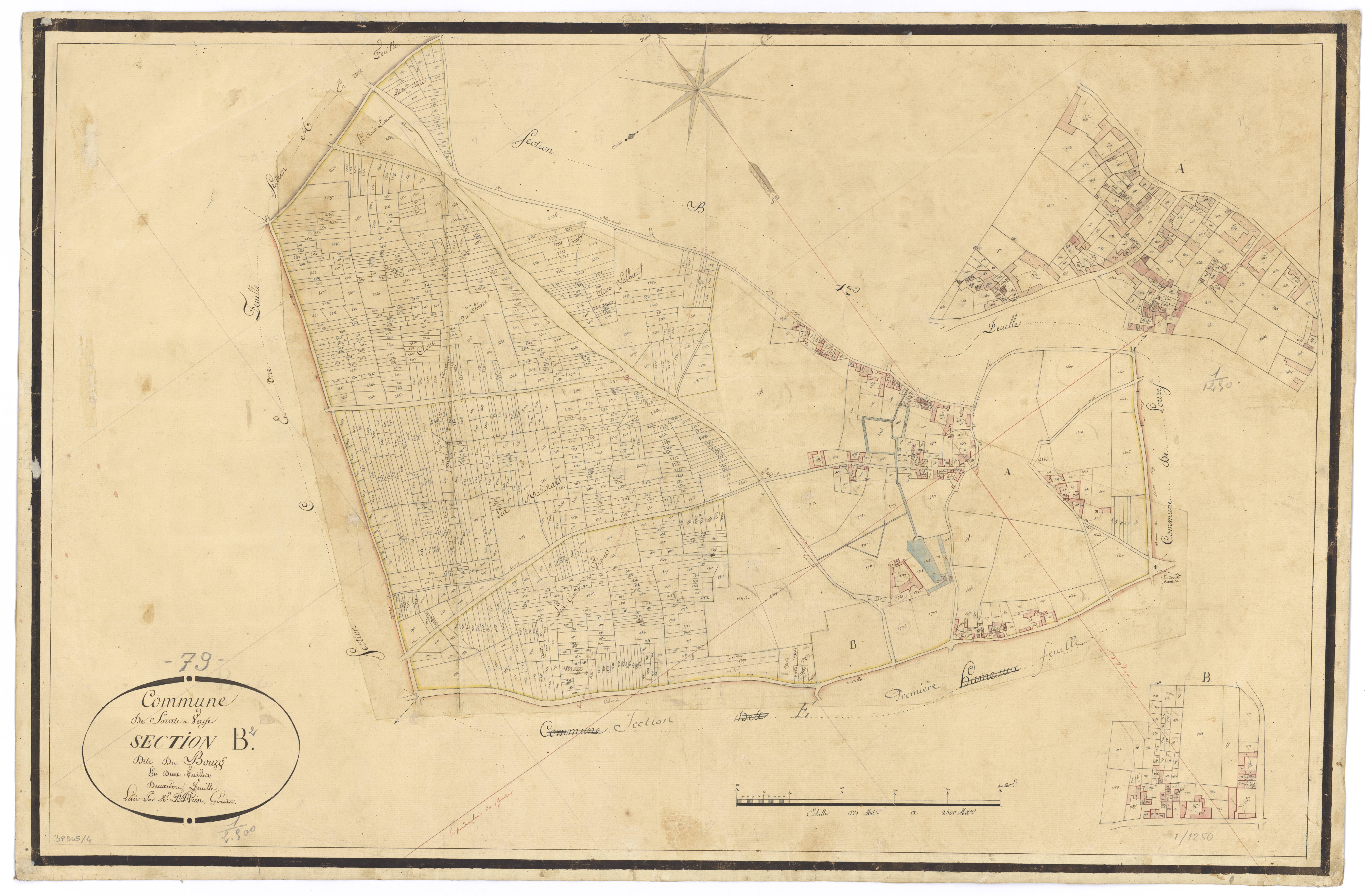 Sainte-Verge - FRAD079_CADASTRE_NAPOLEONIEN Section B2 dite du Bourg