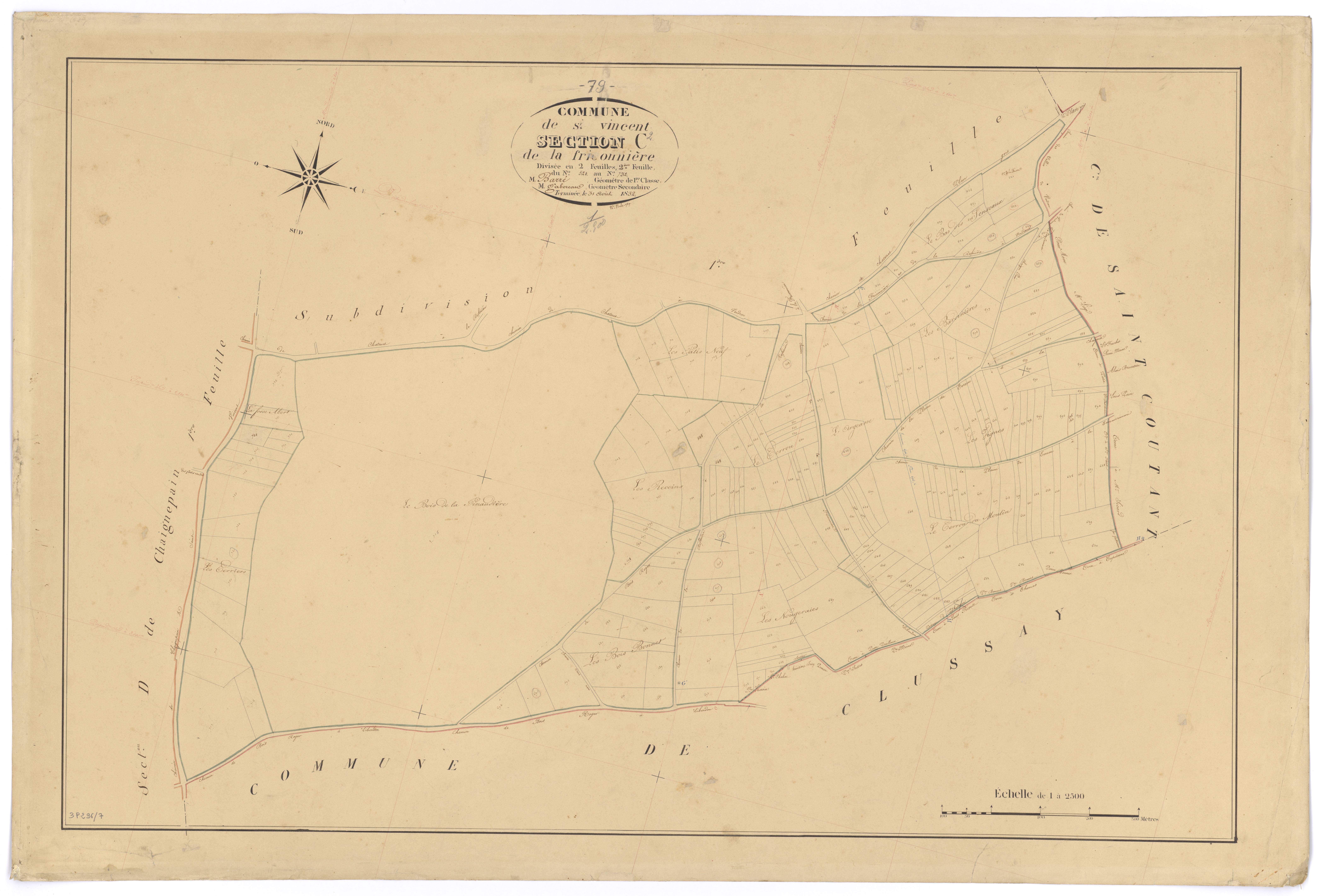 Saint-Vincent-la-Châtre - FRAD079_CADASTRE_NAPOLEONIEN Section C2 dite de la Friconnière