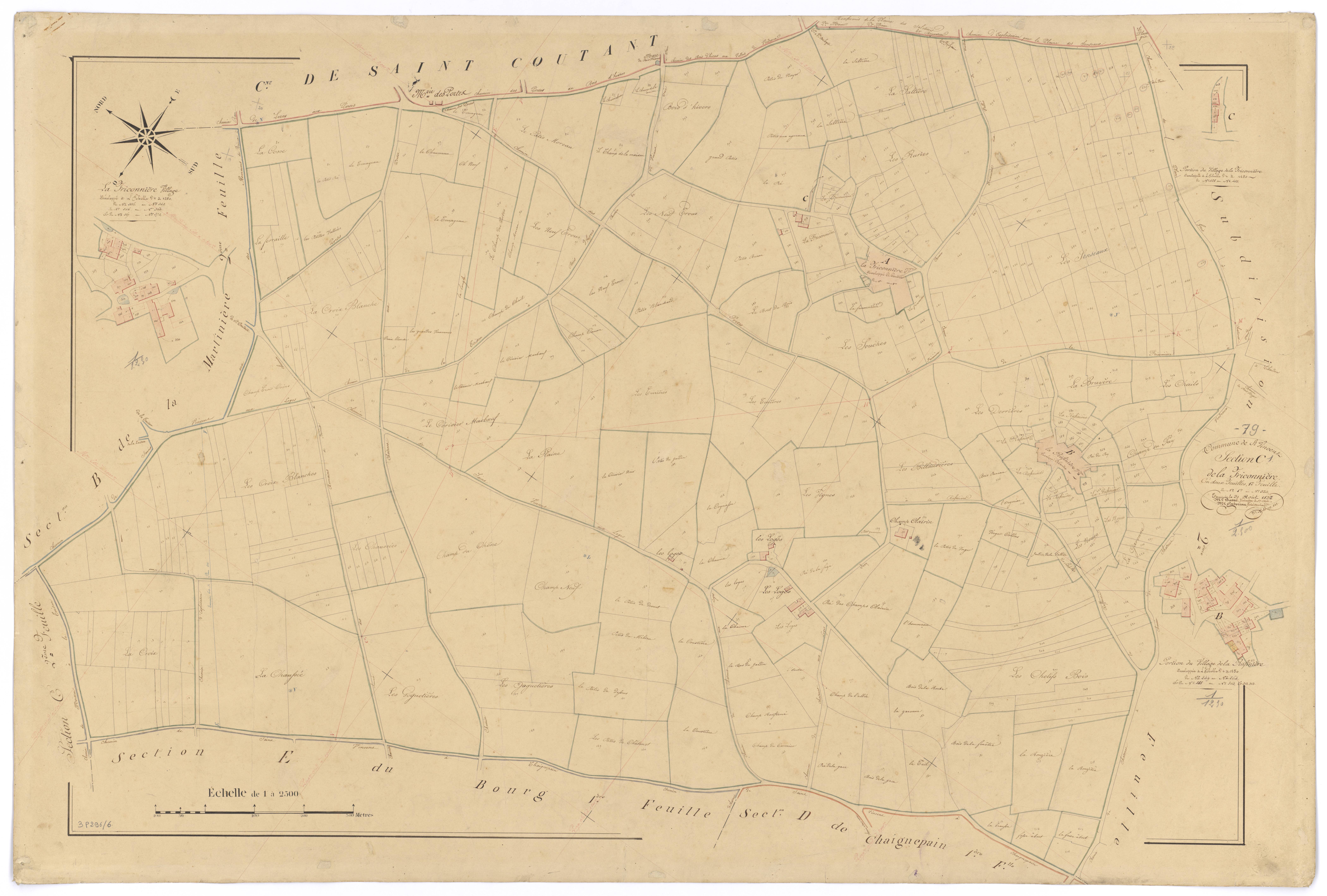 Saint-Vincent-la-Châtre - FRAD079_CADASTRE_NAPOLEONIEN Section C1 dite de la Friconnière
