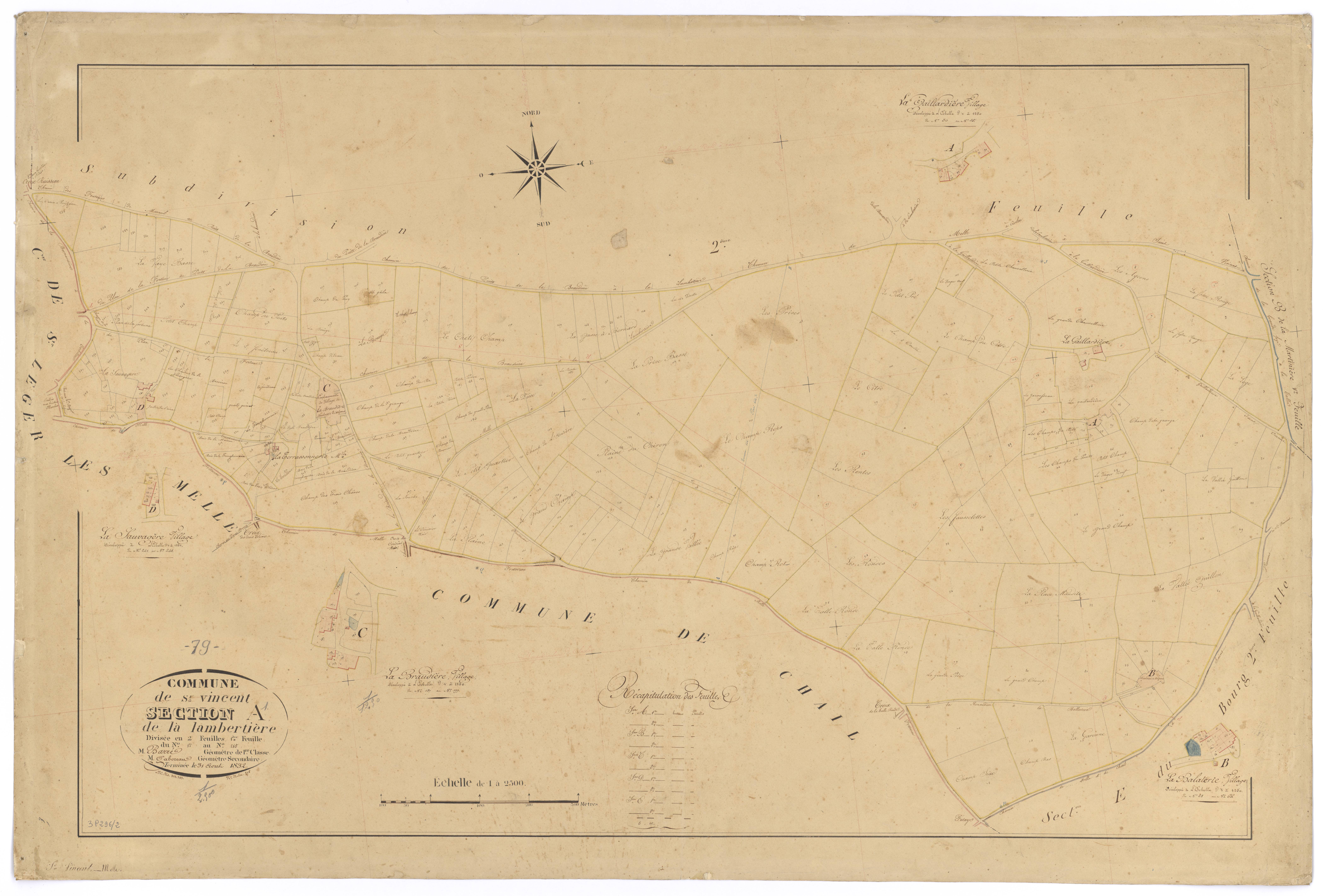 Saint-Vincent-la-Châtre - FRAD079_CADASTRE_NAPOLEONIEN Section A1 dite de la Lambertière 