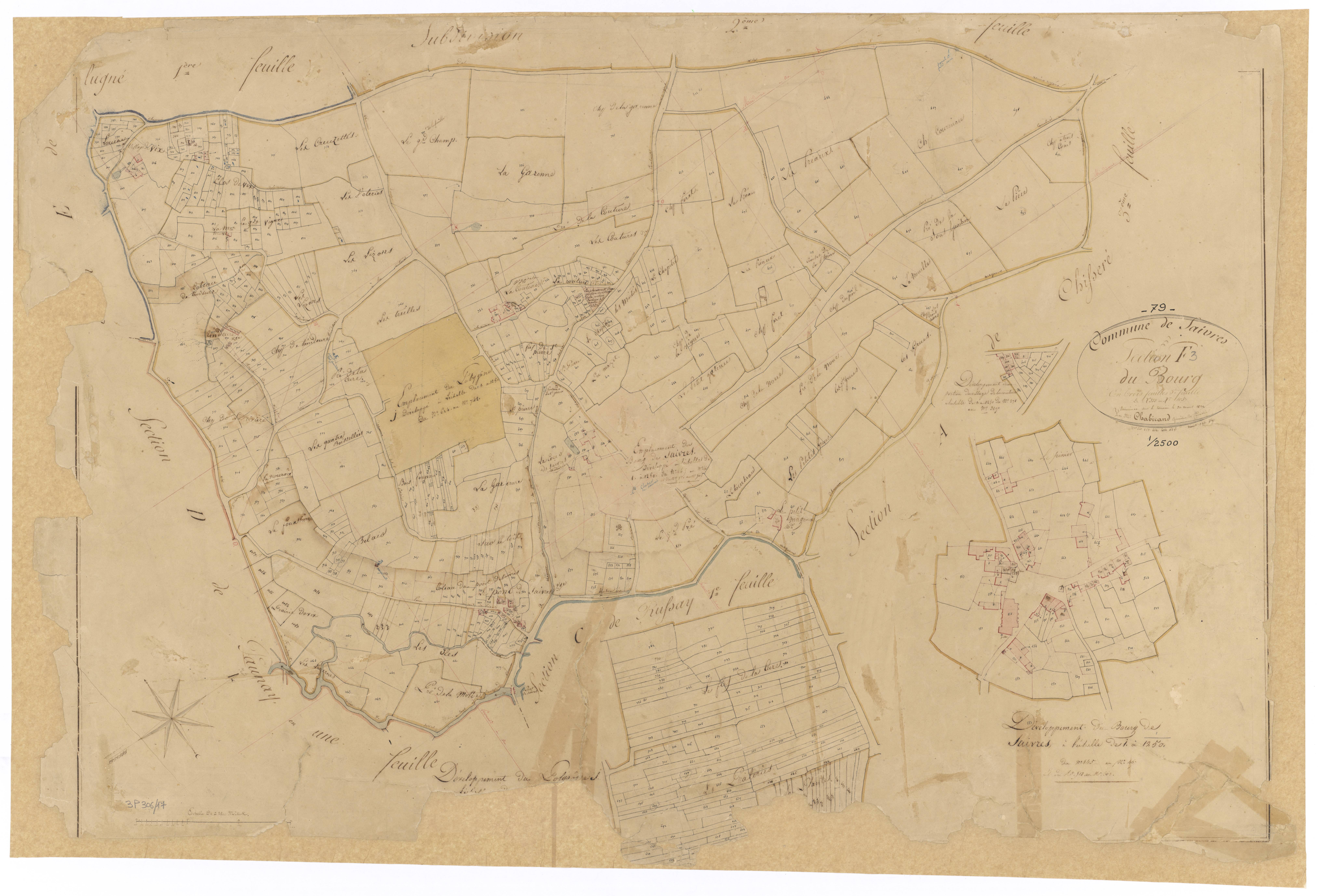 Saivres - FRAD079_CADASTRE_NAPOLEONIEN Section F3 dite du Bourg 