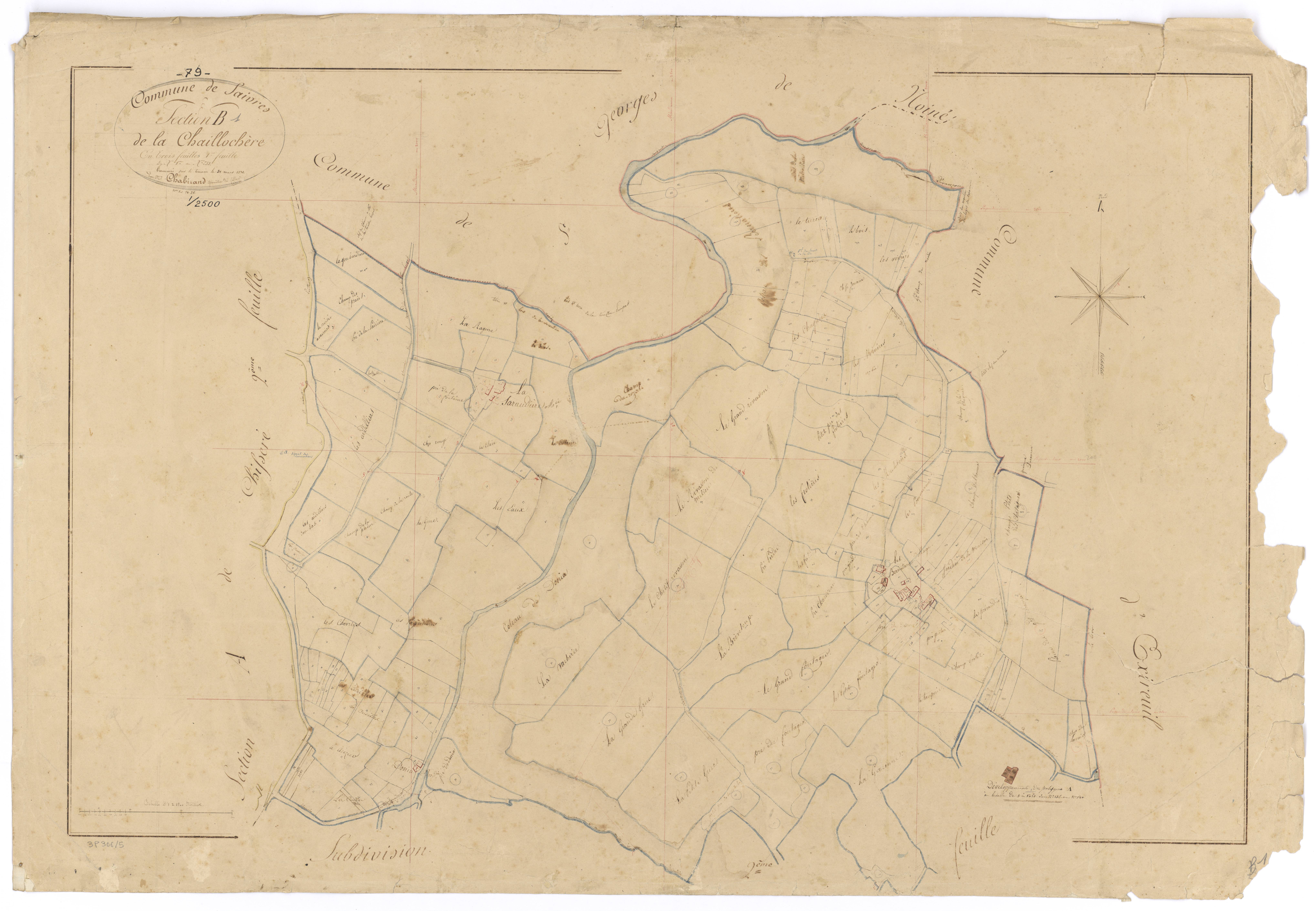 Saivres - FRAD079_CADASTRE_NAPOLEONIEN Section B1 dite de la Chaillochère 
