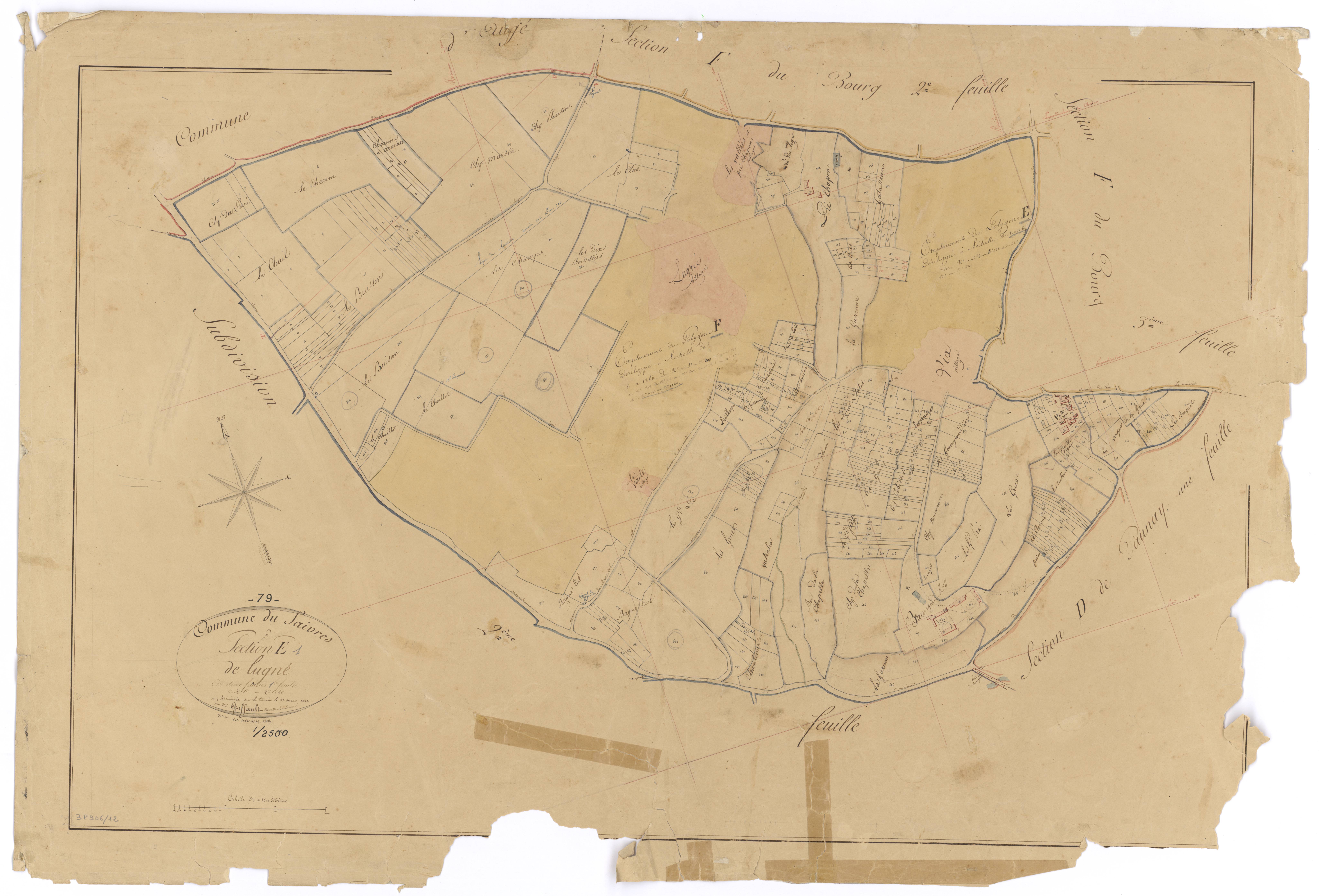 Saivres - FRAD079_CADASTRE_NAPOLEONIEN Section E1 dite de Lugné 