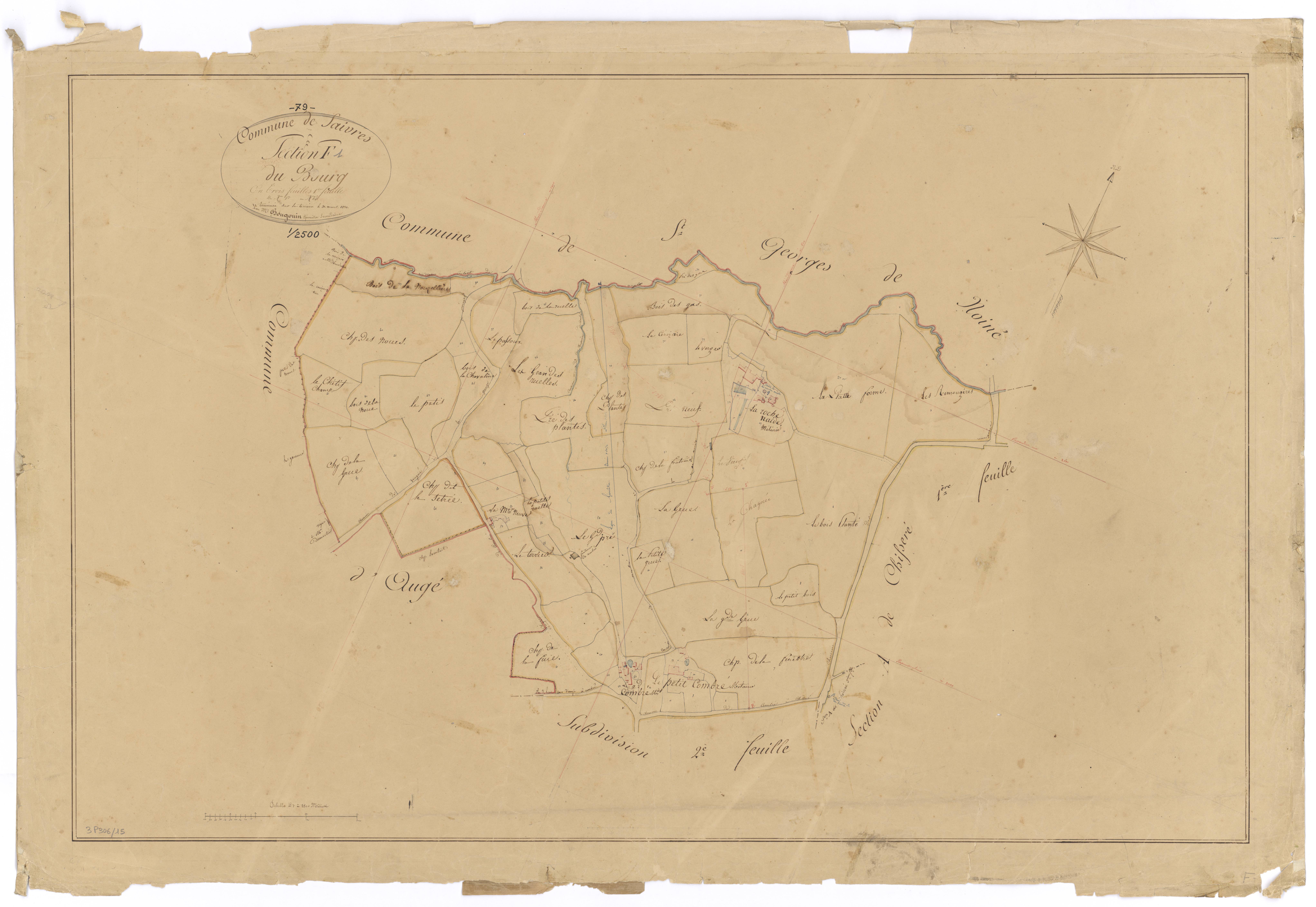 Saivres - FRAD079_CADASTRE_NAPOLEONIEN Section F1 dite du Bourg 