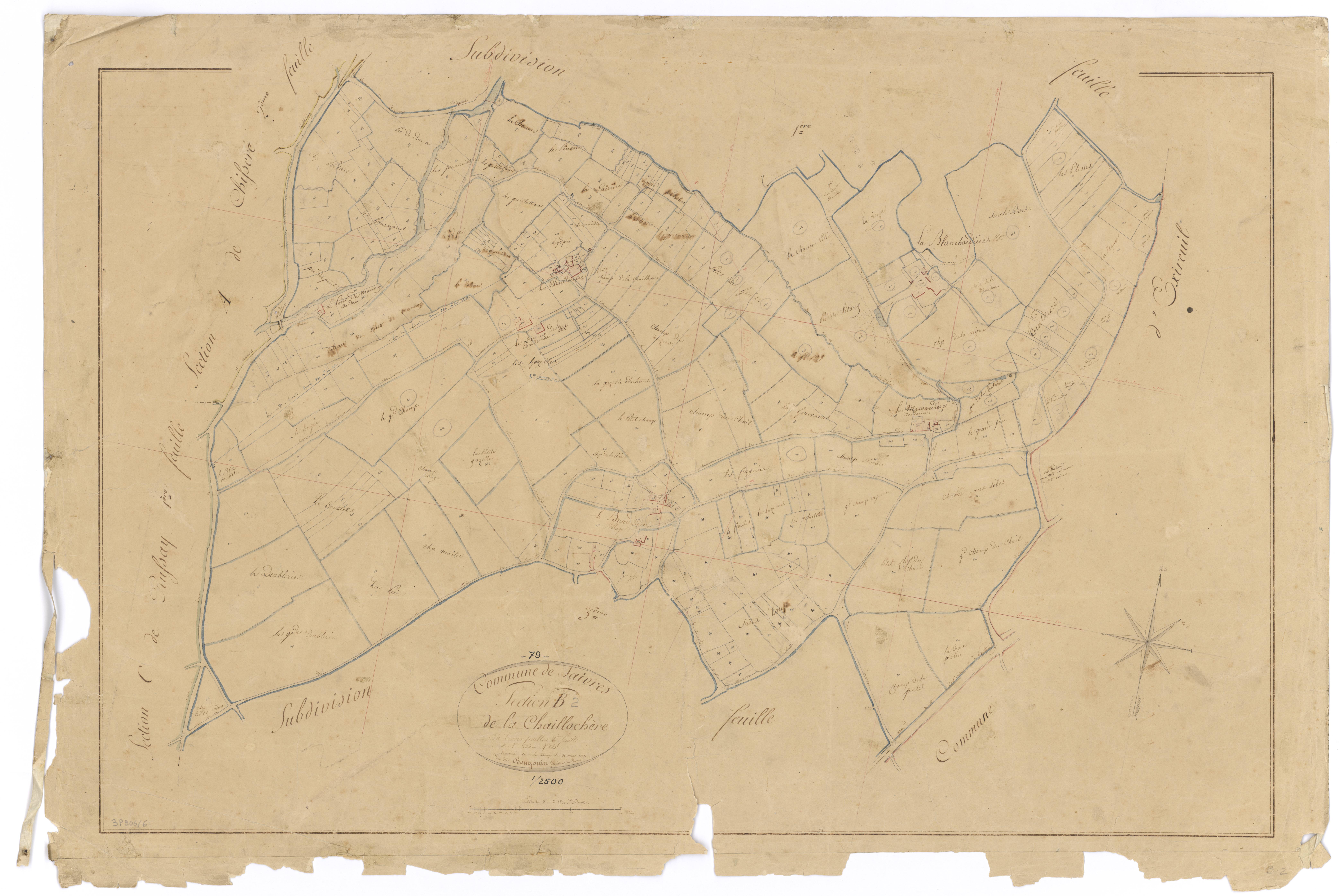 Saivres - FRAD079_CADASTRE_NAPOLEONIEN Section B2 dite de la Chaillochère 