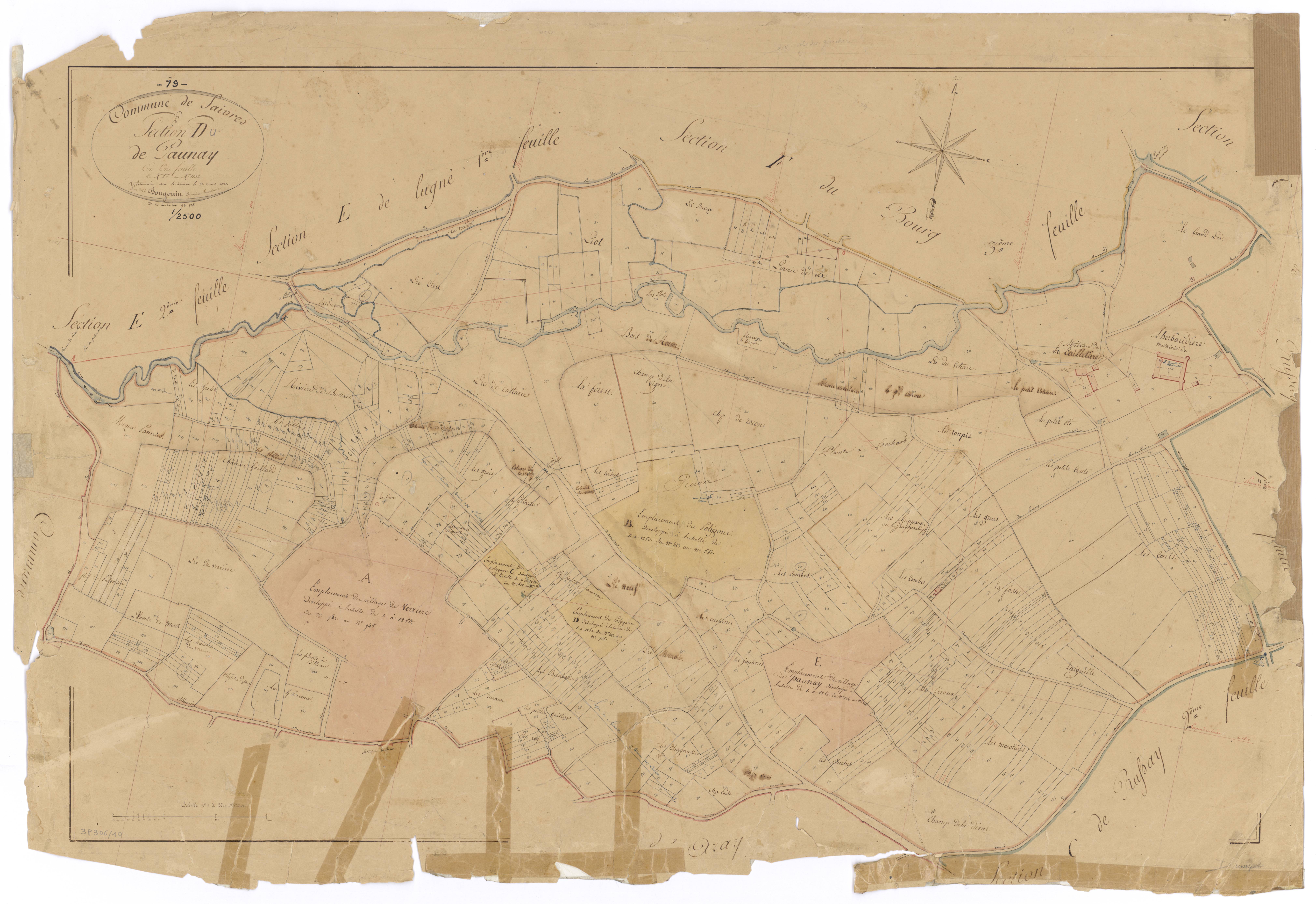 Saivres - FRAD079_CADASTRE_NAPOLEONIEN Section D dite de Paunay 