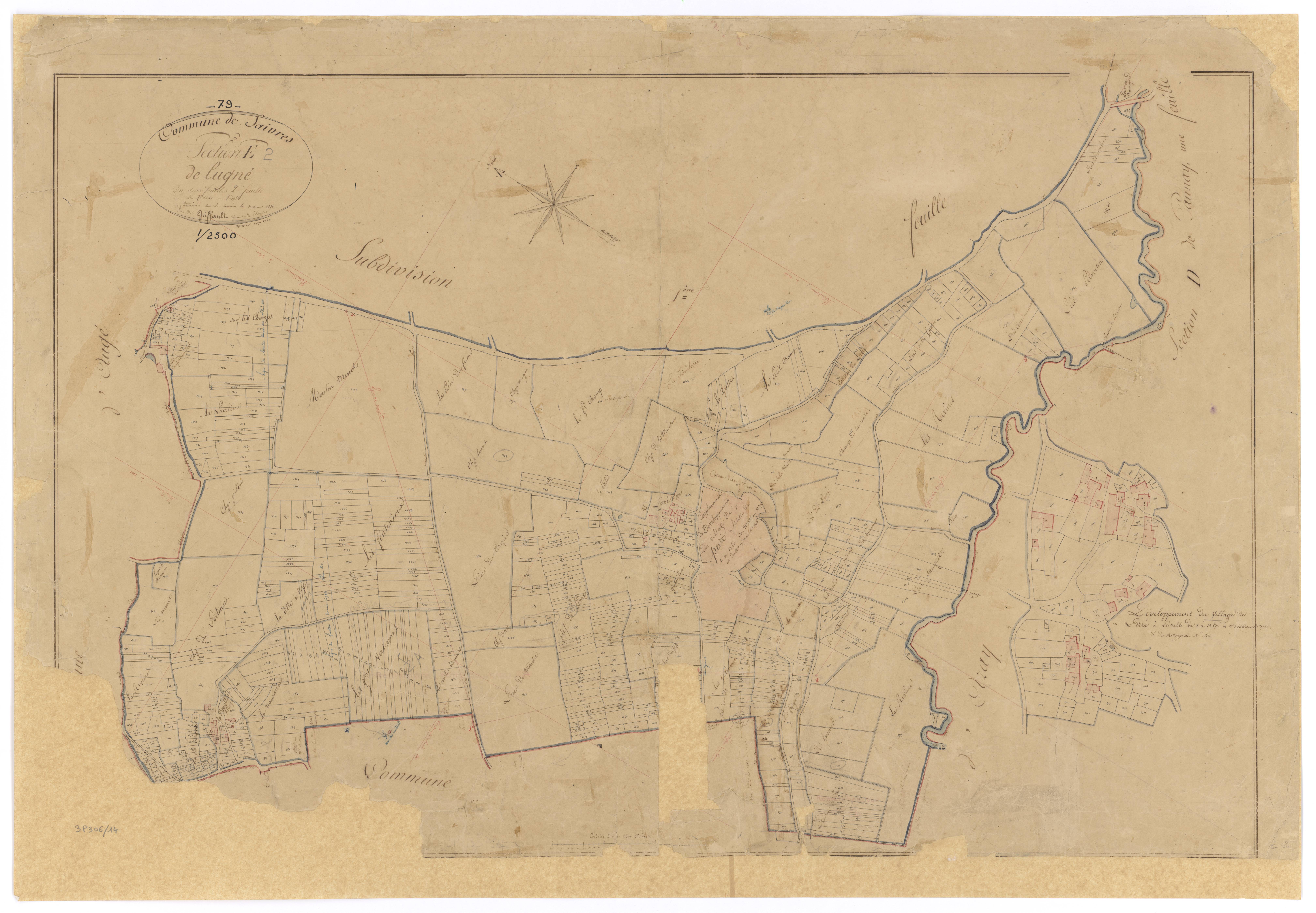 Saivres - FRAD079_CADASTRE_NAPOLEONIEN Section E2 dite de Lugné 