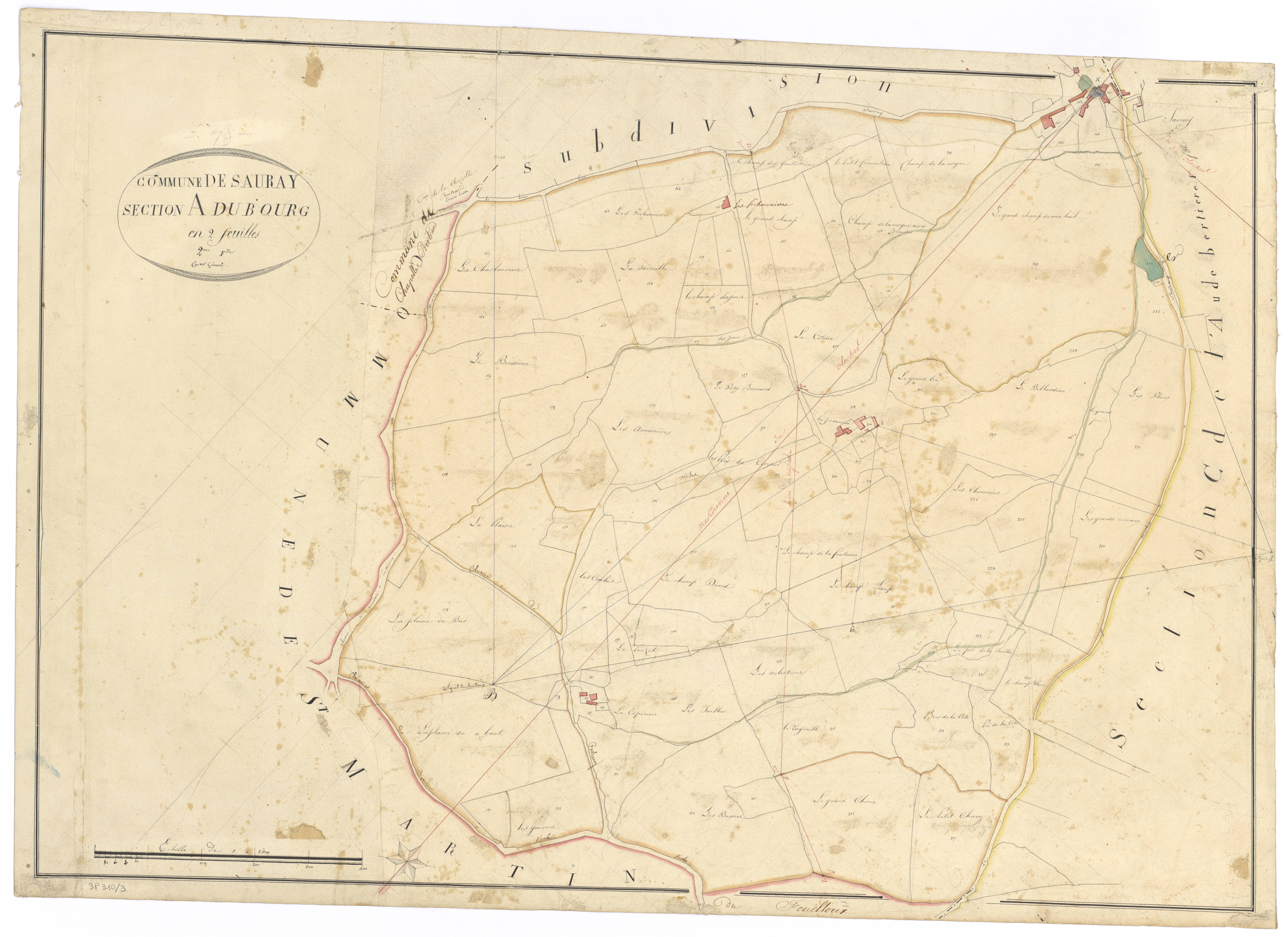 Saurais - FRAD079_CADASTRE_NAPOLEONIEN Section A2 dite du Bourg 