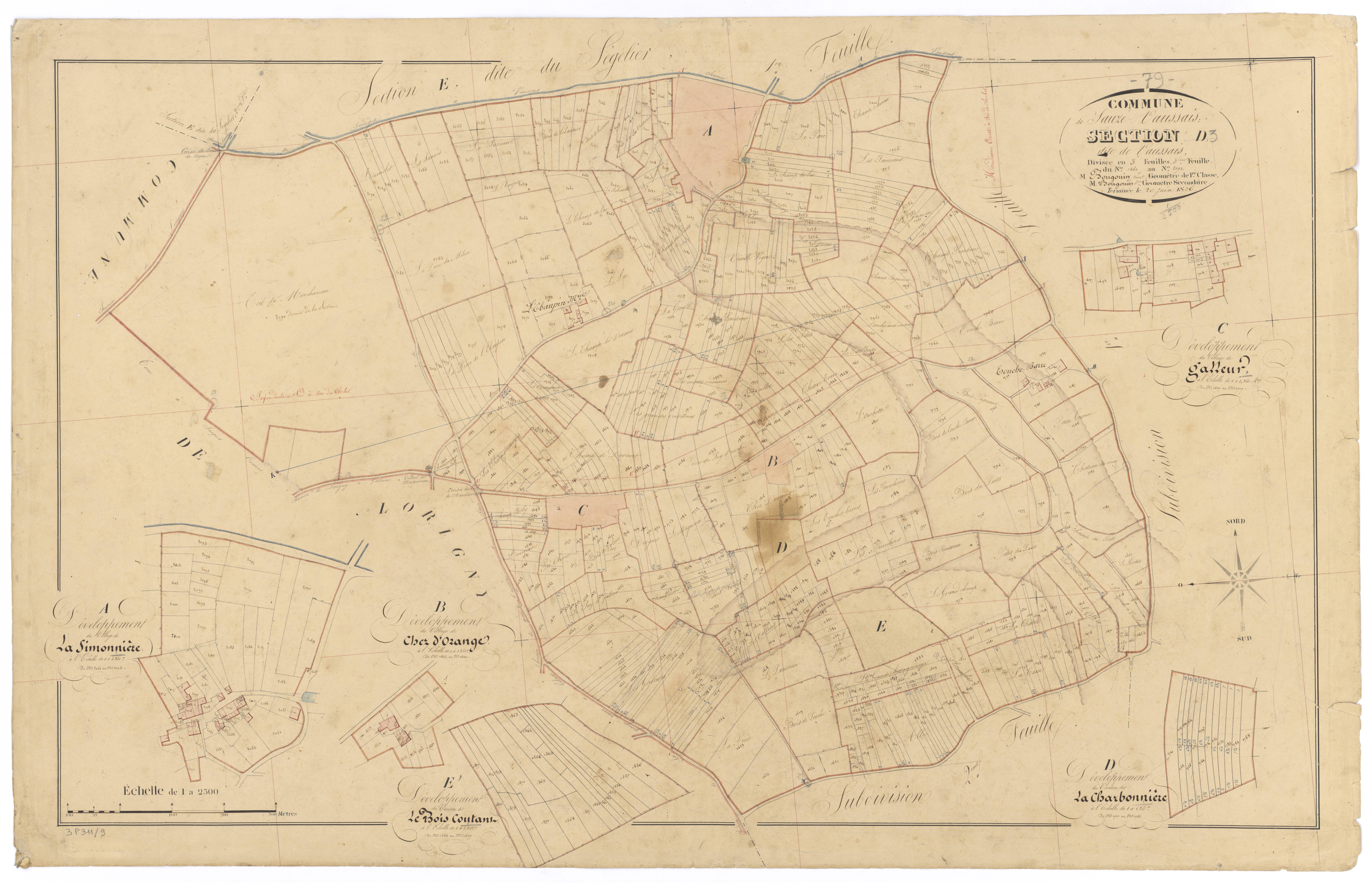 Sauzé-Vaussais - FRAD079_CADASTRE_NAPOLEONIEN Section D3 dite de Vaussais 