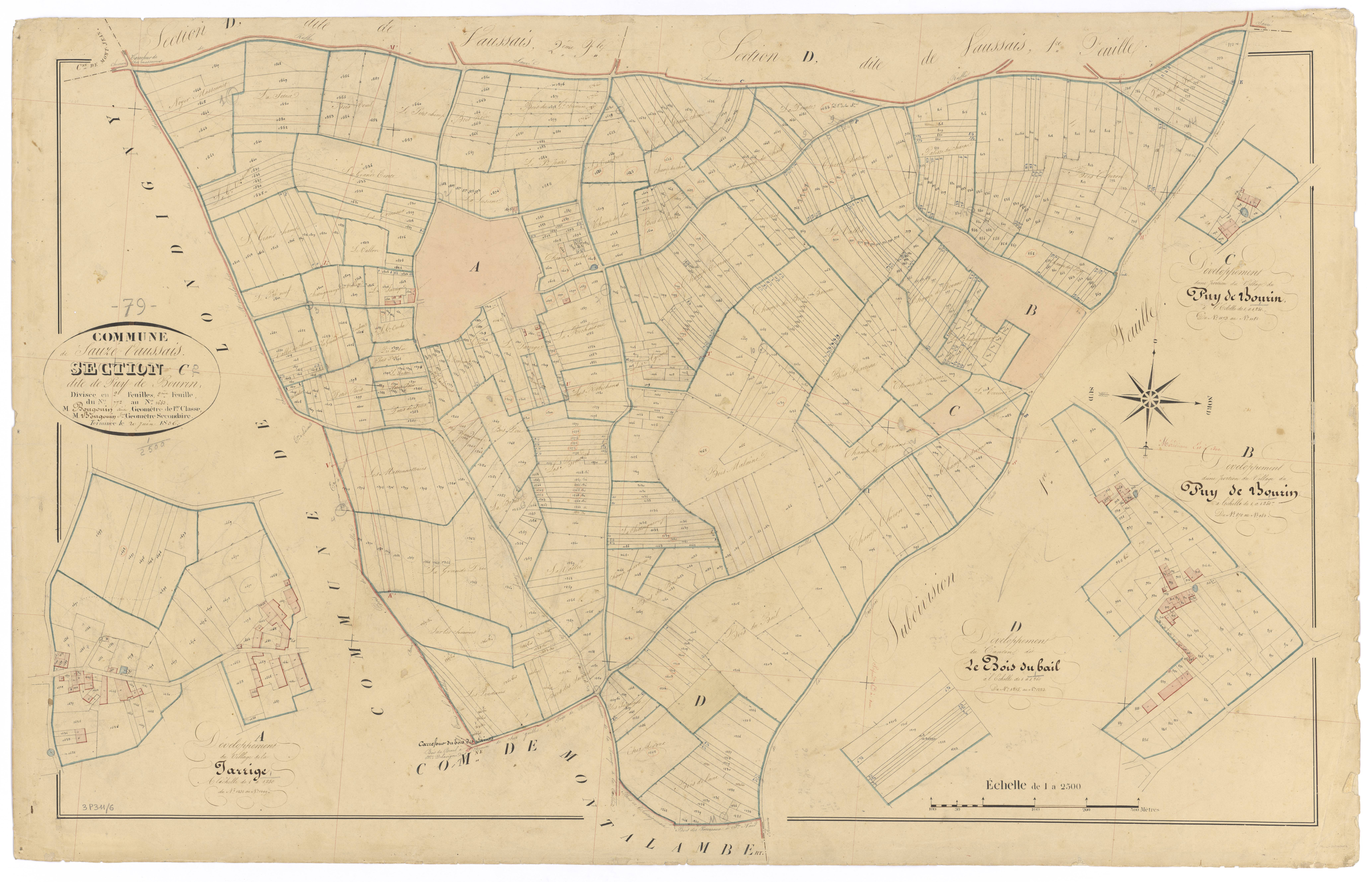 Sauzé-Vaussais - FRAD079_CADASTRE_NAPOLEONIEN Section C2 dite du Puy de Bourin 