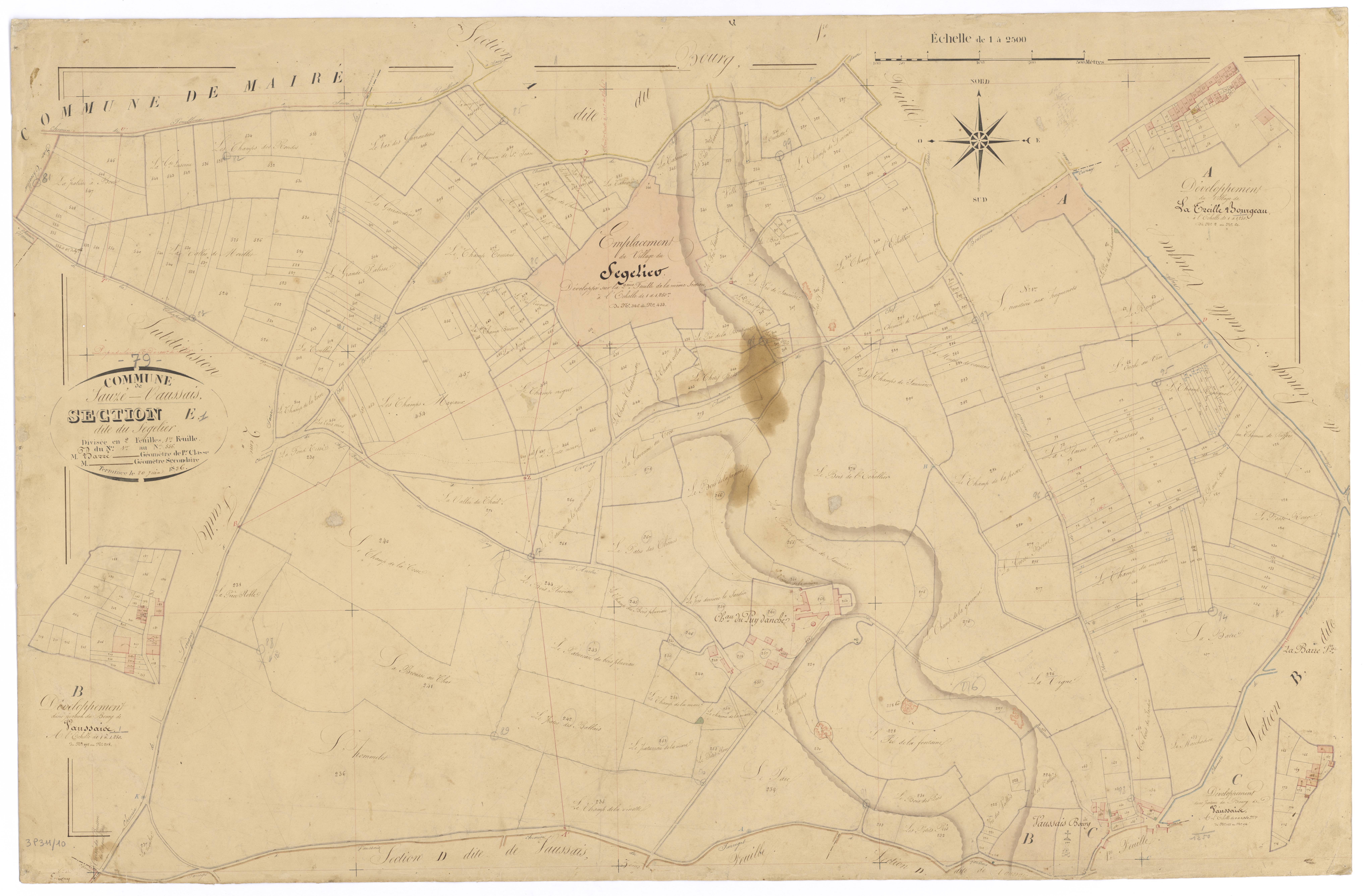 Sauzé-Vaussais - FRAD079_CADASTRE_NAPOLEONIEN Section E1 dite du Segelier 