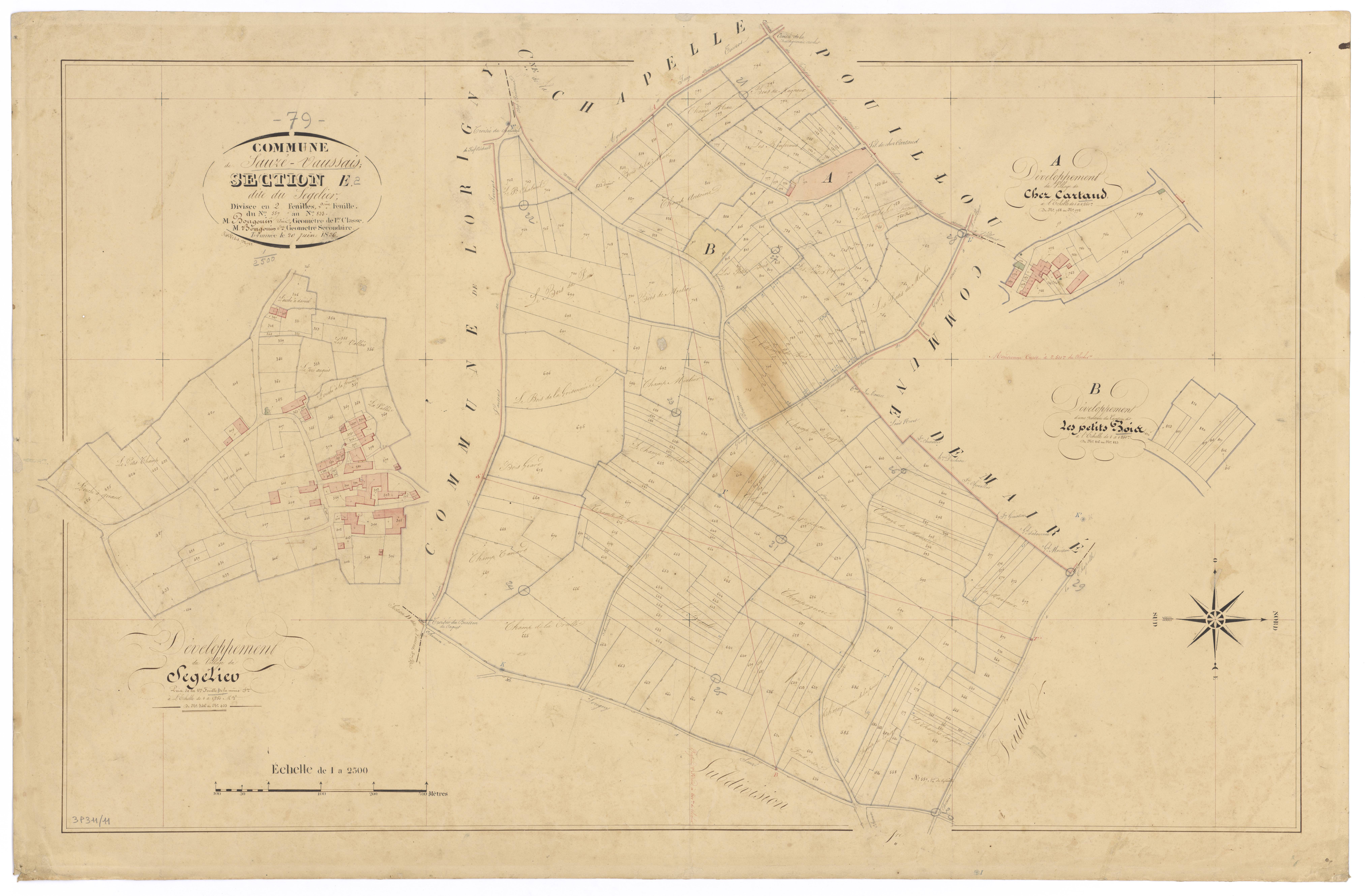 Sauzé-Vaussais - FRAD079_CADASTRE_NAPOLEONIEN Section E2 dite du Segelier 