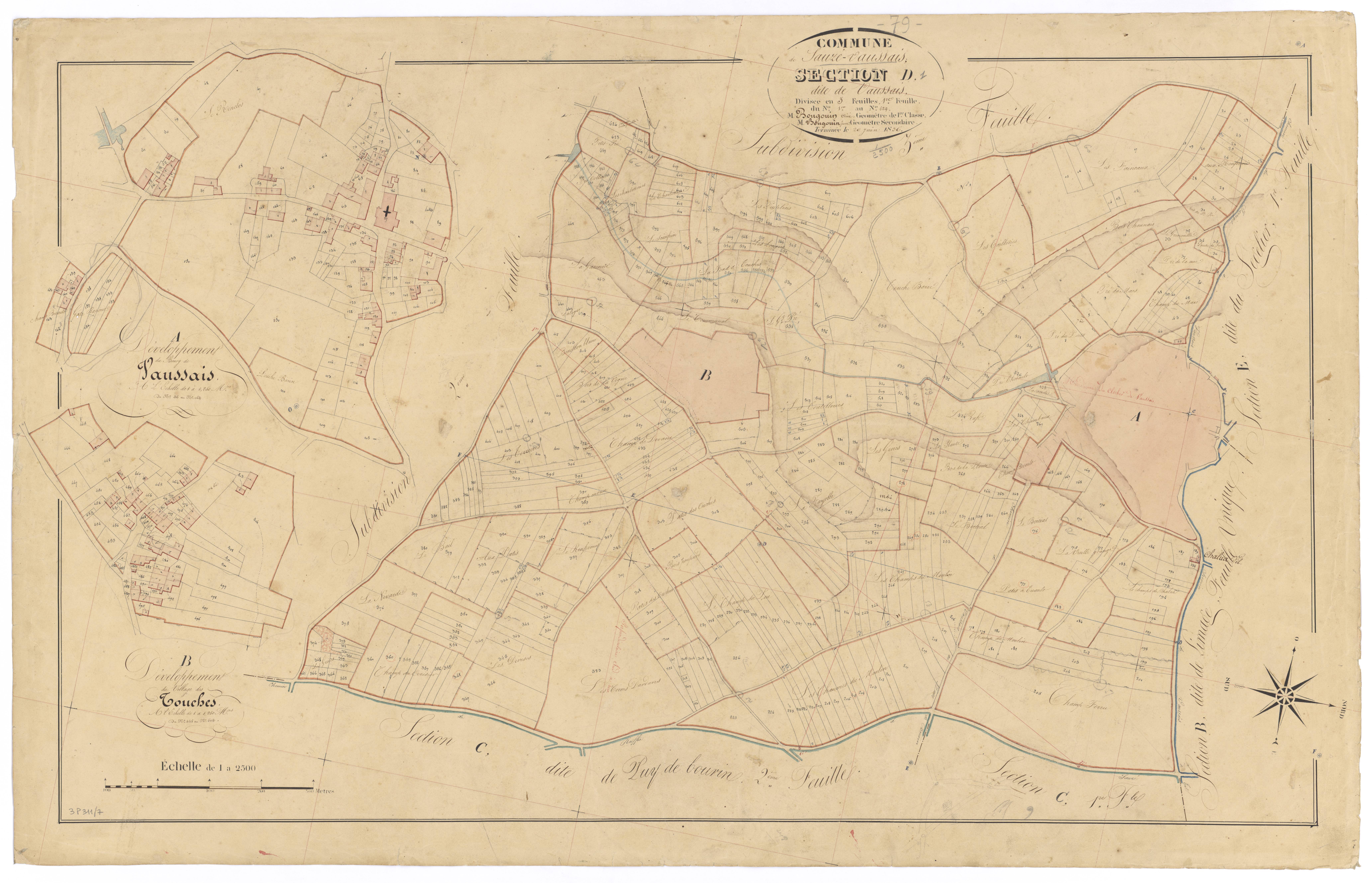 Sauzé-Vaussais - FRAD079_CADASTRE_NAPOLEONIEN Section D1 dite de Vaussais 