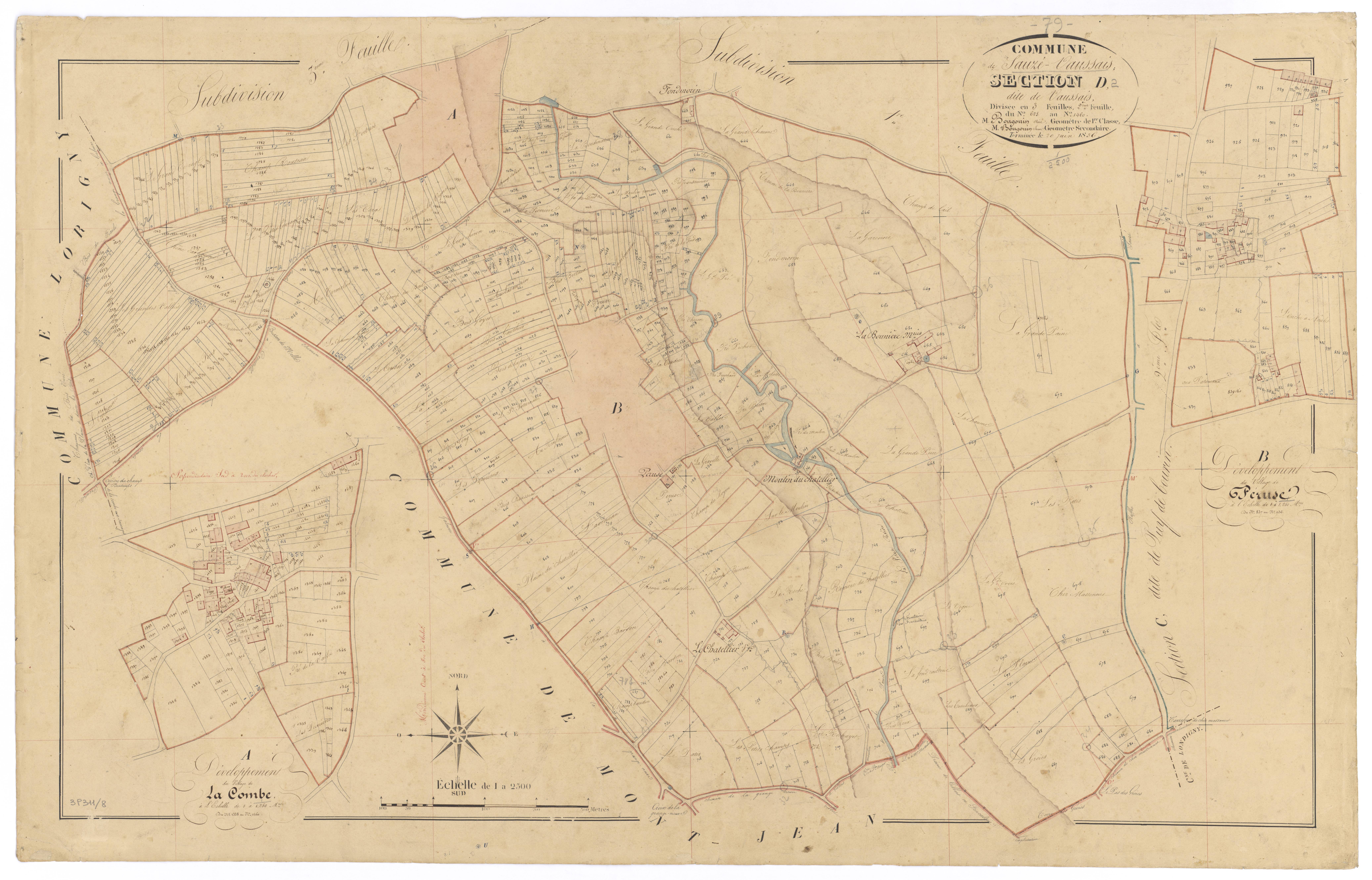 Sauzé-Vaussais - FRAD079_CADASTRE_NAPOLEONIEN Section D2 dite de Vaussais 