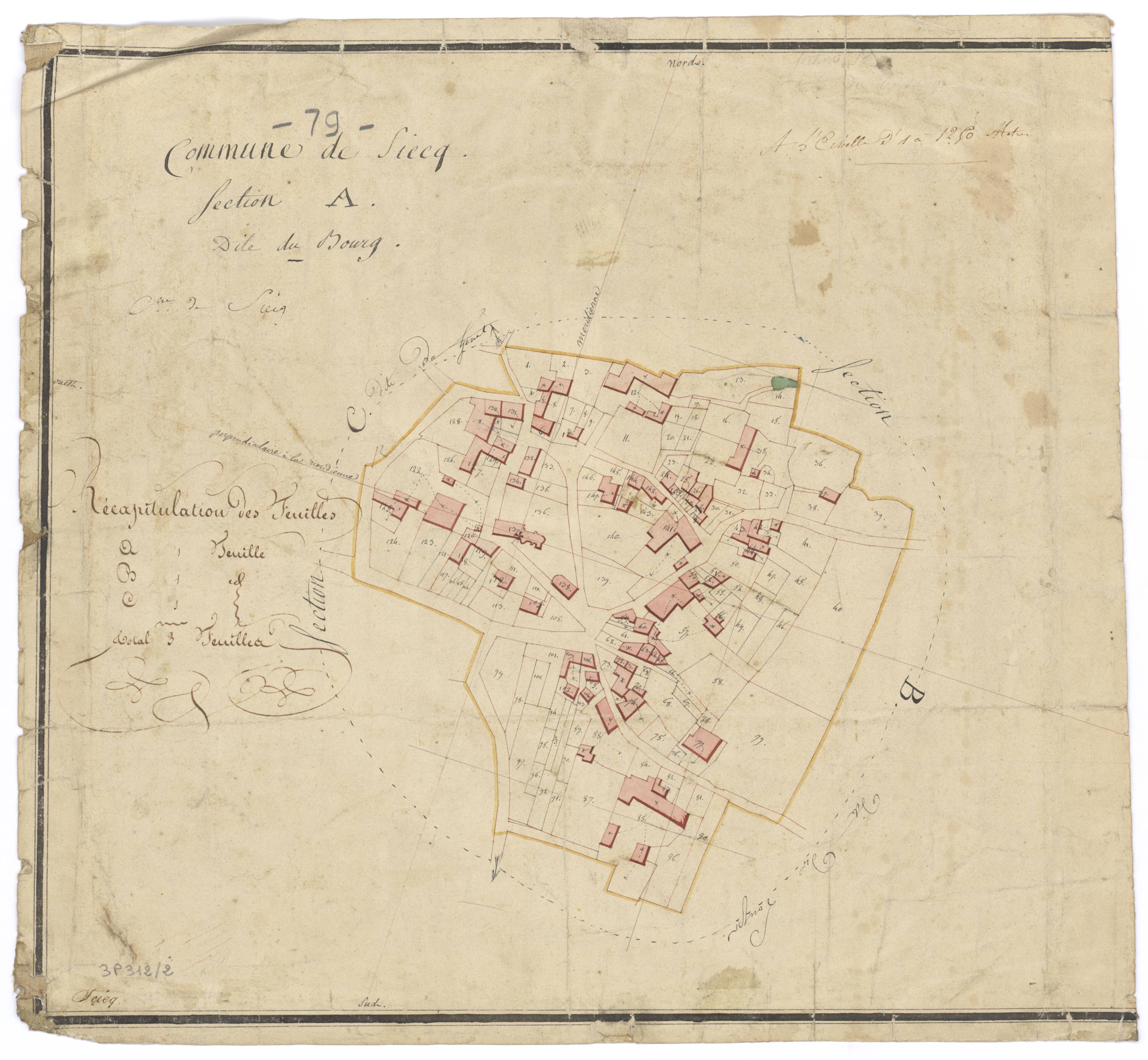 Sciecq - FRAD079_CADASTRE_NAPOLEONIEN Section A dite du Bourg