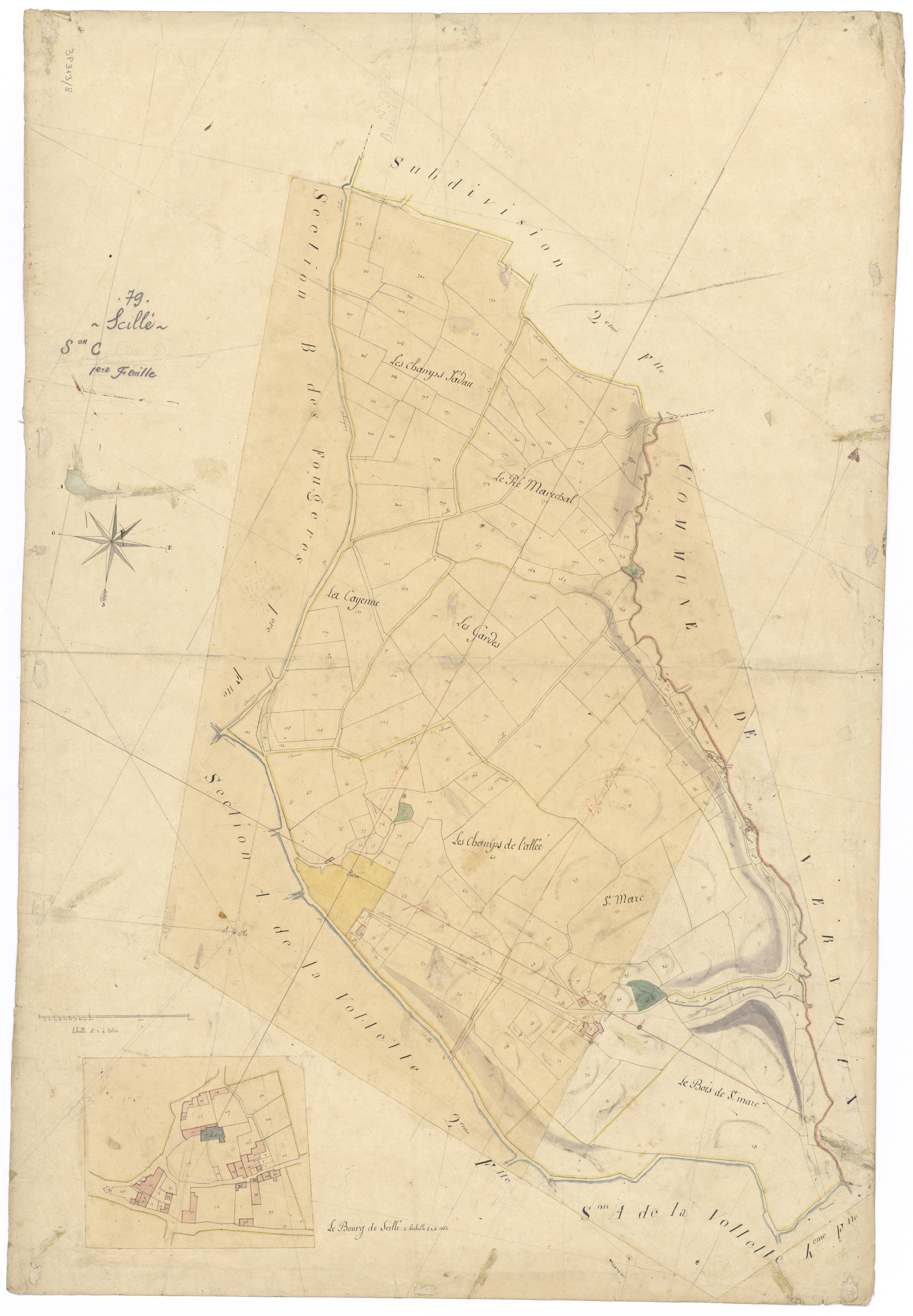 Scillé - FRAD079_CADASTRE_NAPOLEONIEN Section C1 dite du Bourg