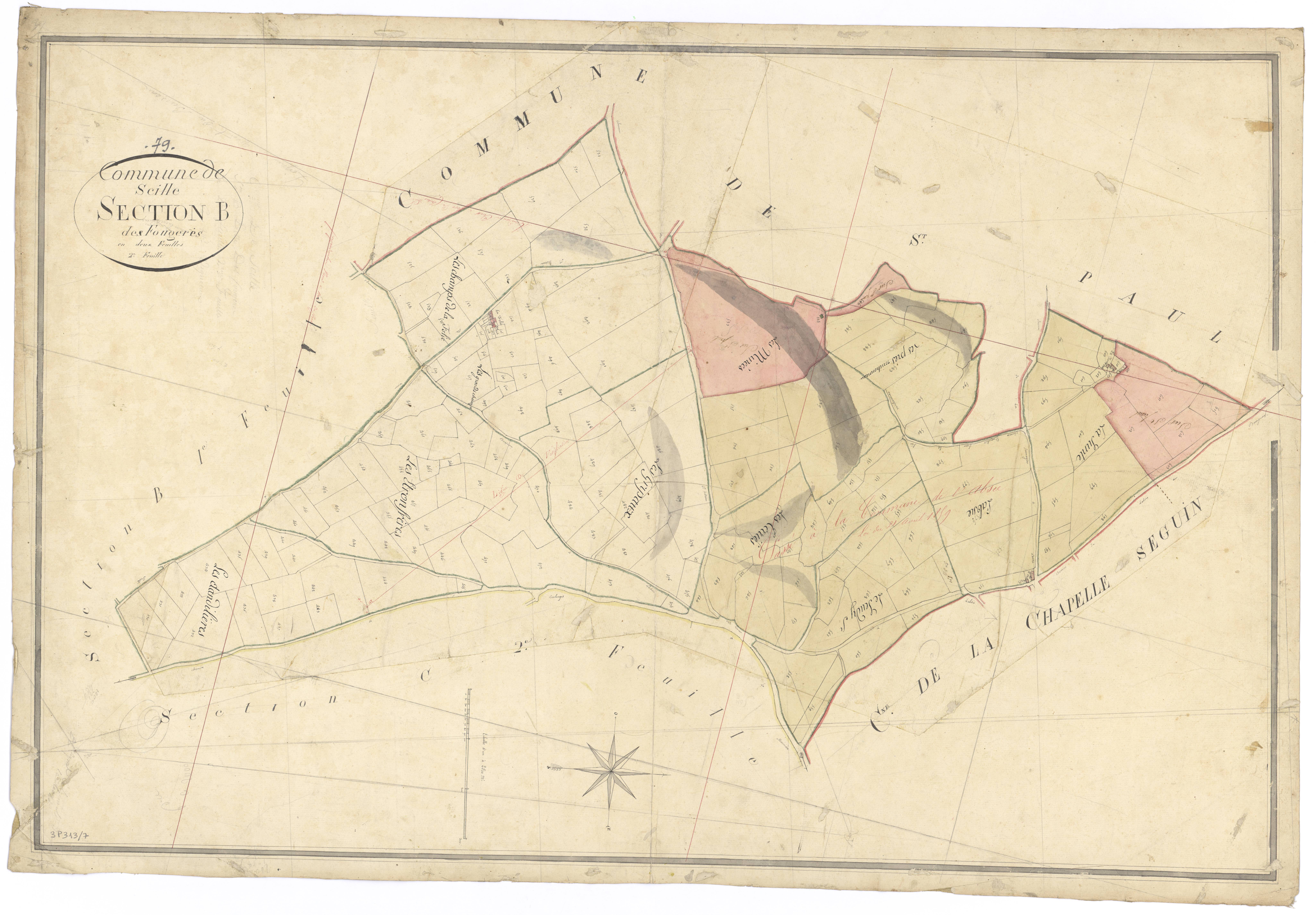 Scillé - FRAD079_CADASTRE_NAPOLEONIEN Section B2 dite des Fougères