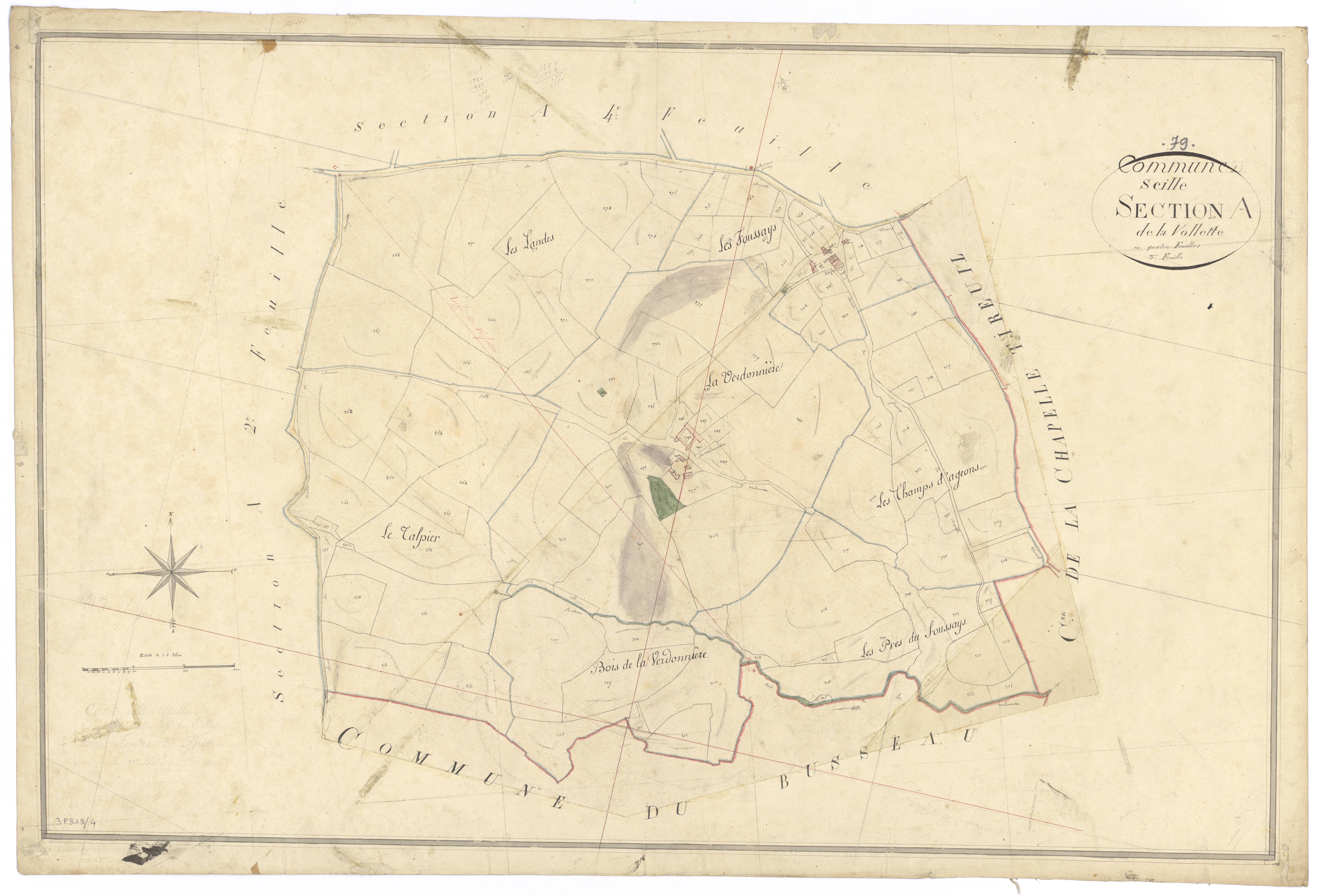 Scillé - FRAD079_CADASTRE_NAPOLEONIEN Section A3 dite de la Volette