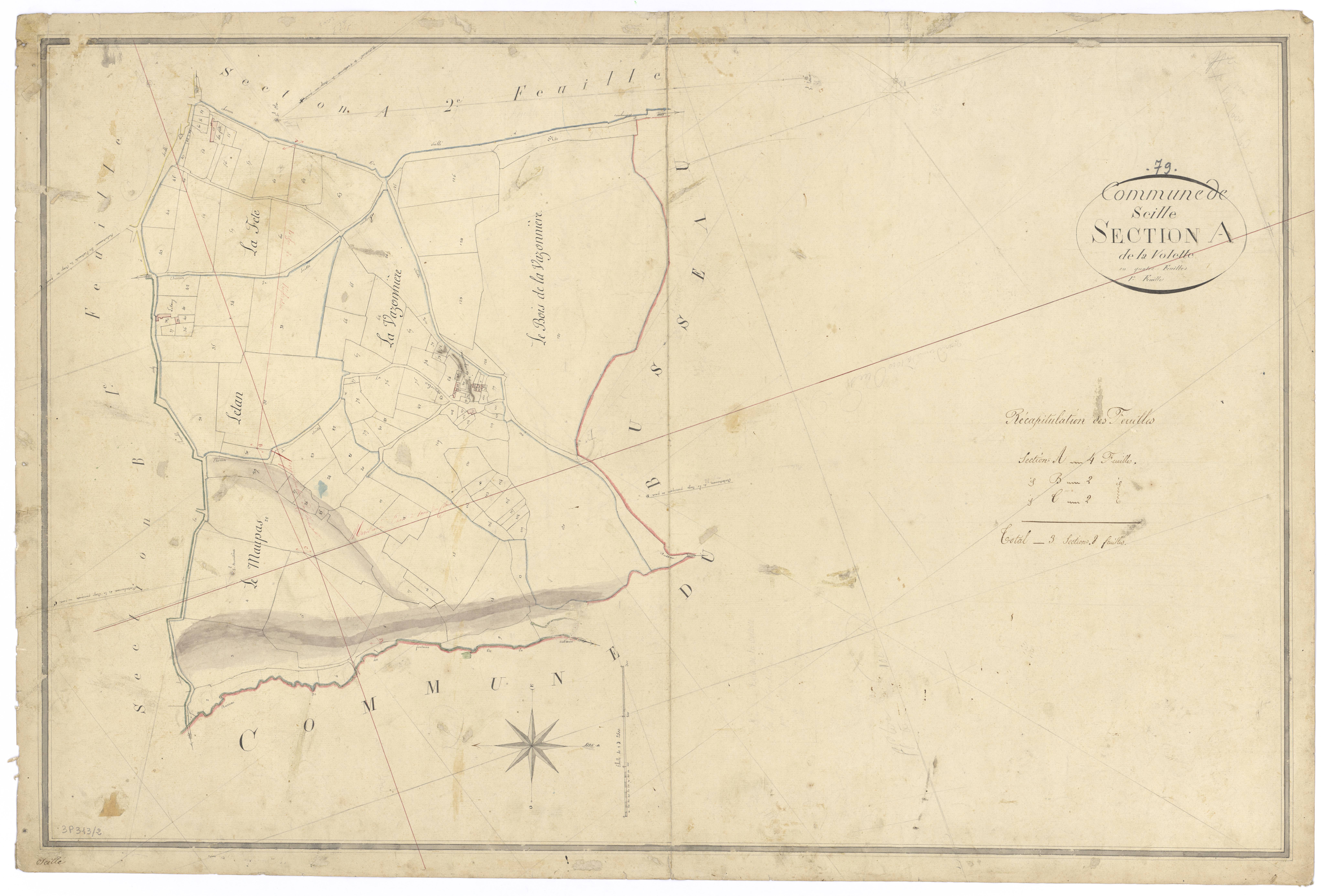 Scillé - FRAD079_CADASTRE_NAPOLEONIEN Section A1 dite de la Volette