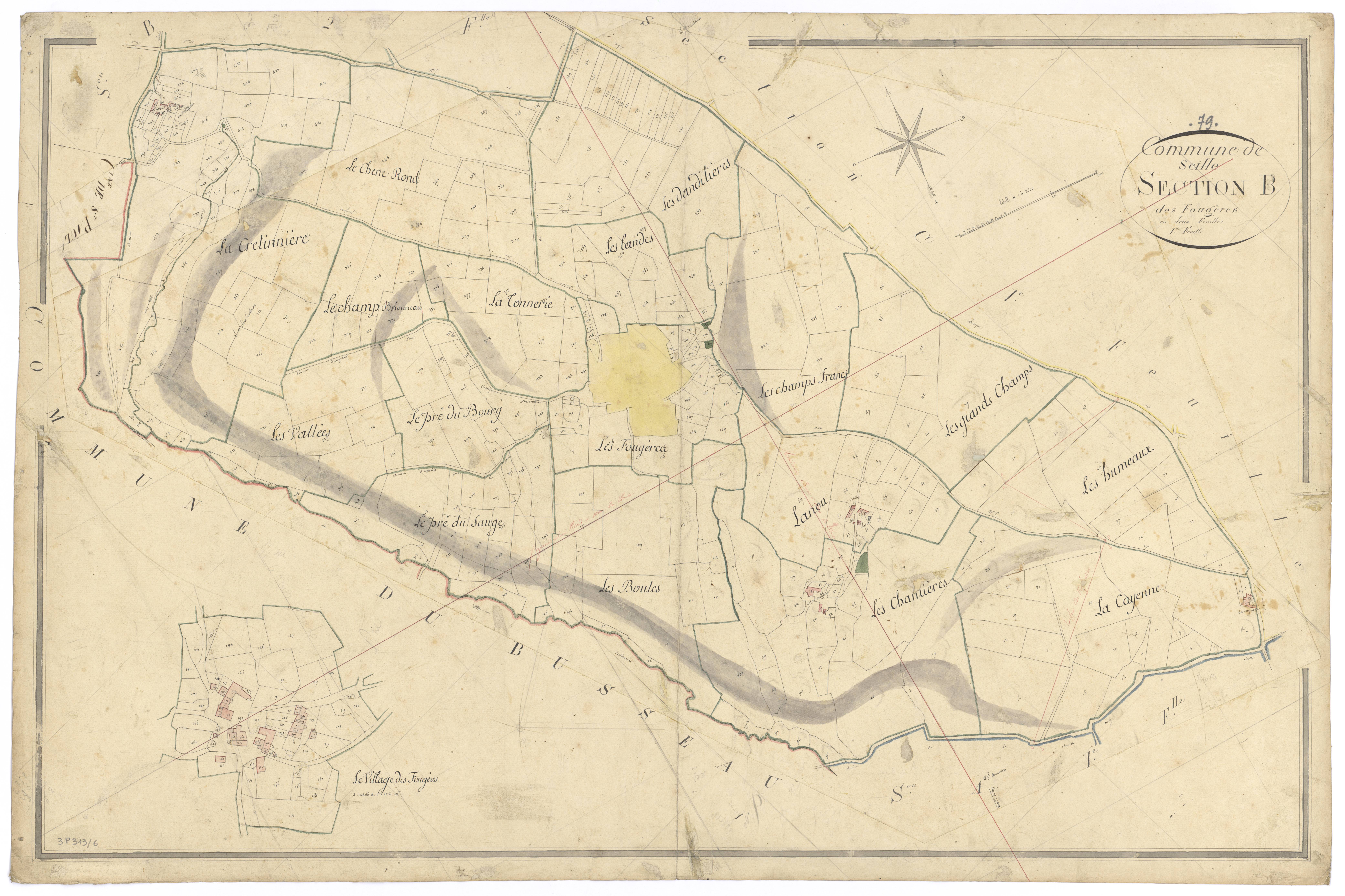 Scillé - FRAD079_CADASTRE_NAPOLEONIEN Section B1 dite des Fougères