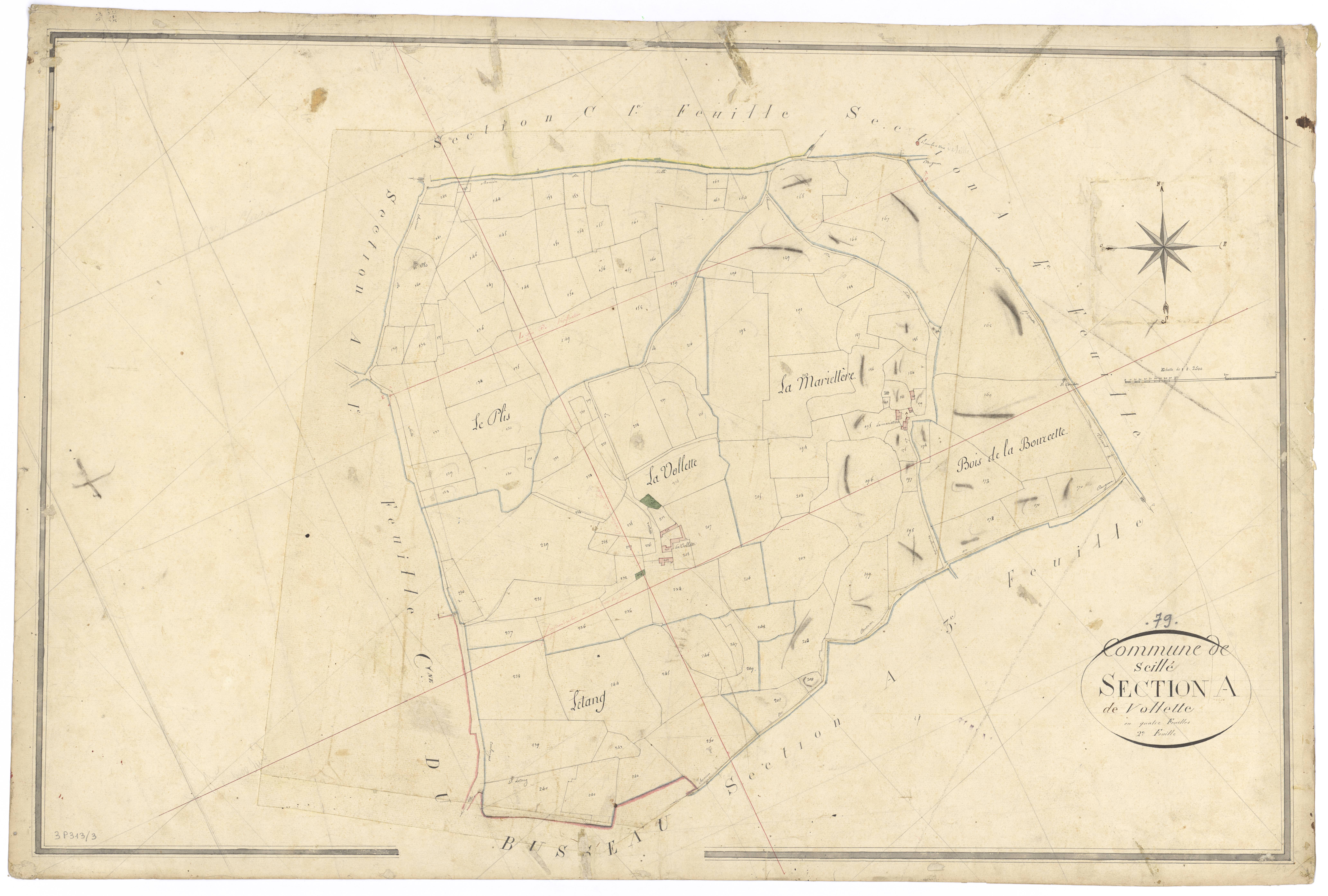 Scillé - FRAD079_CADASTRE_NAPOLEONIEN Section A2 dite de la Volette