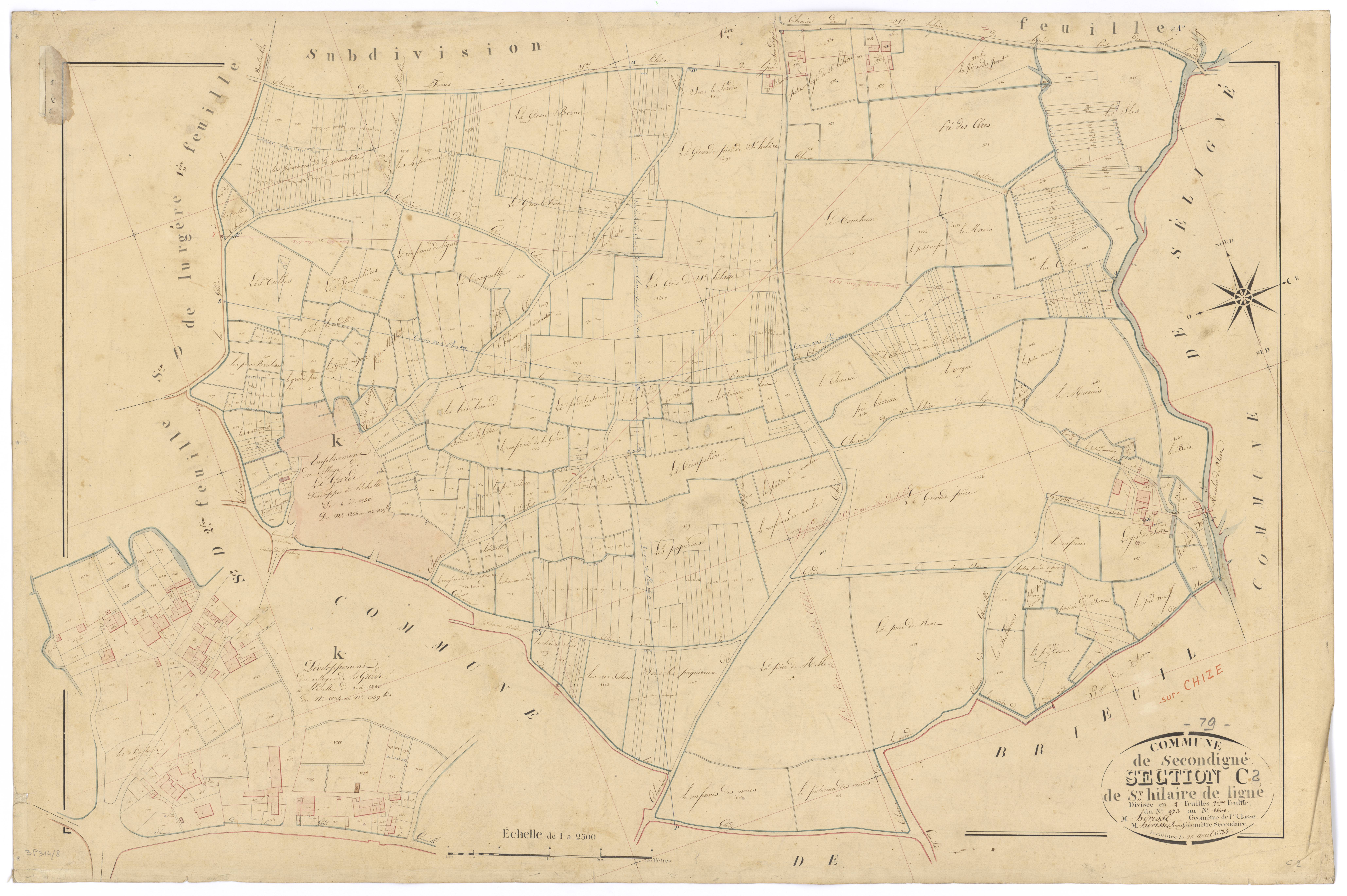 Secondigné-sur-Belle - FRAD079_CADASTRE_NAPOLEONIEN Section C2 dite de Saint Hilaire de Ligné 