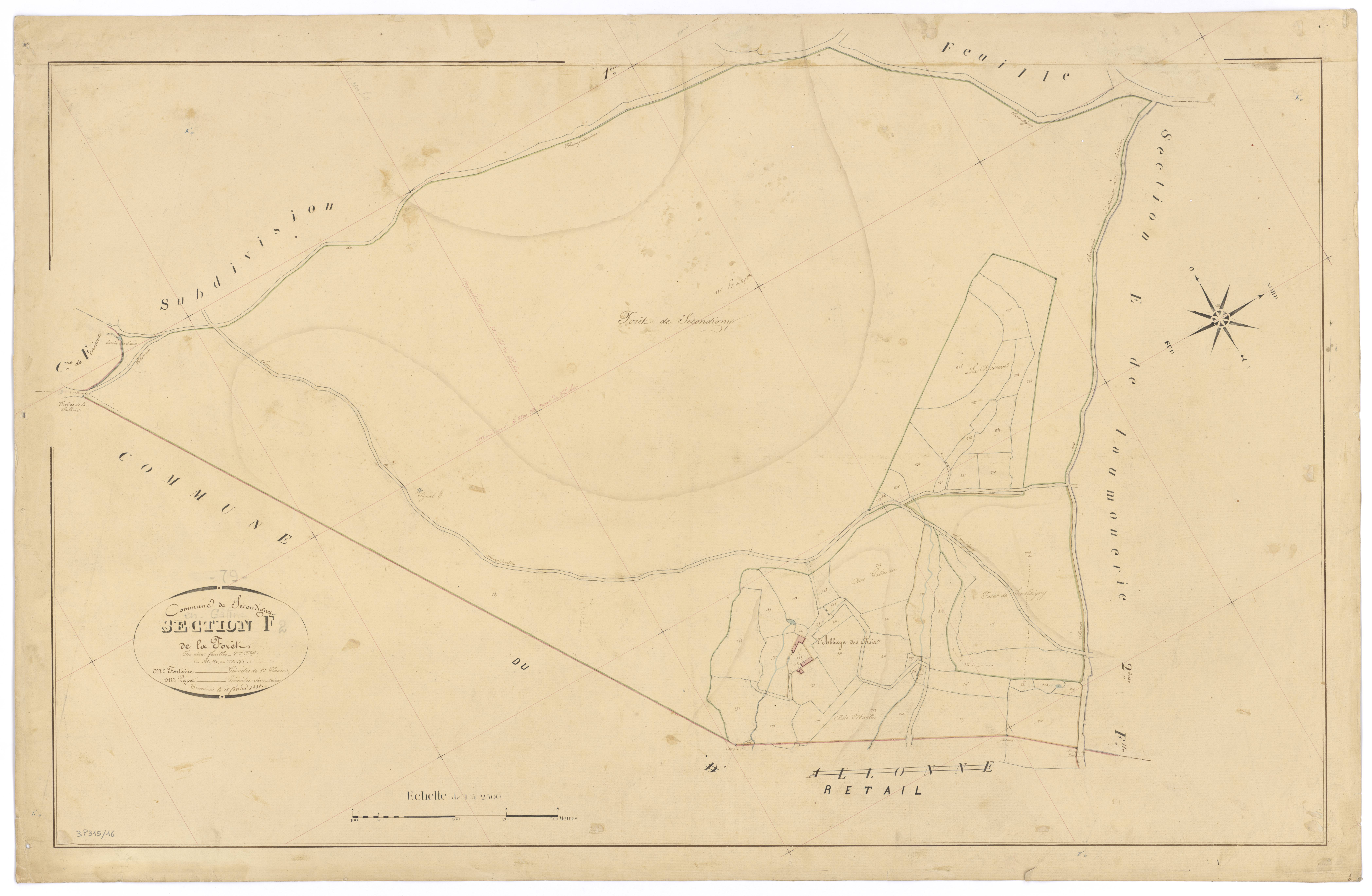 Secondigny - FRAD079_CADASTRE_NAPOLEONIEN Section F2 dite de la Forêt 