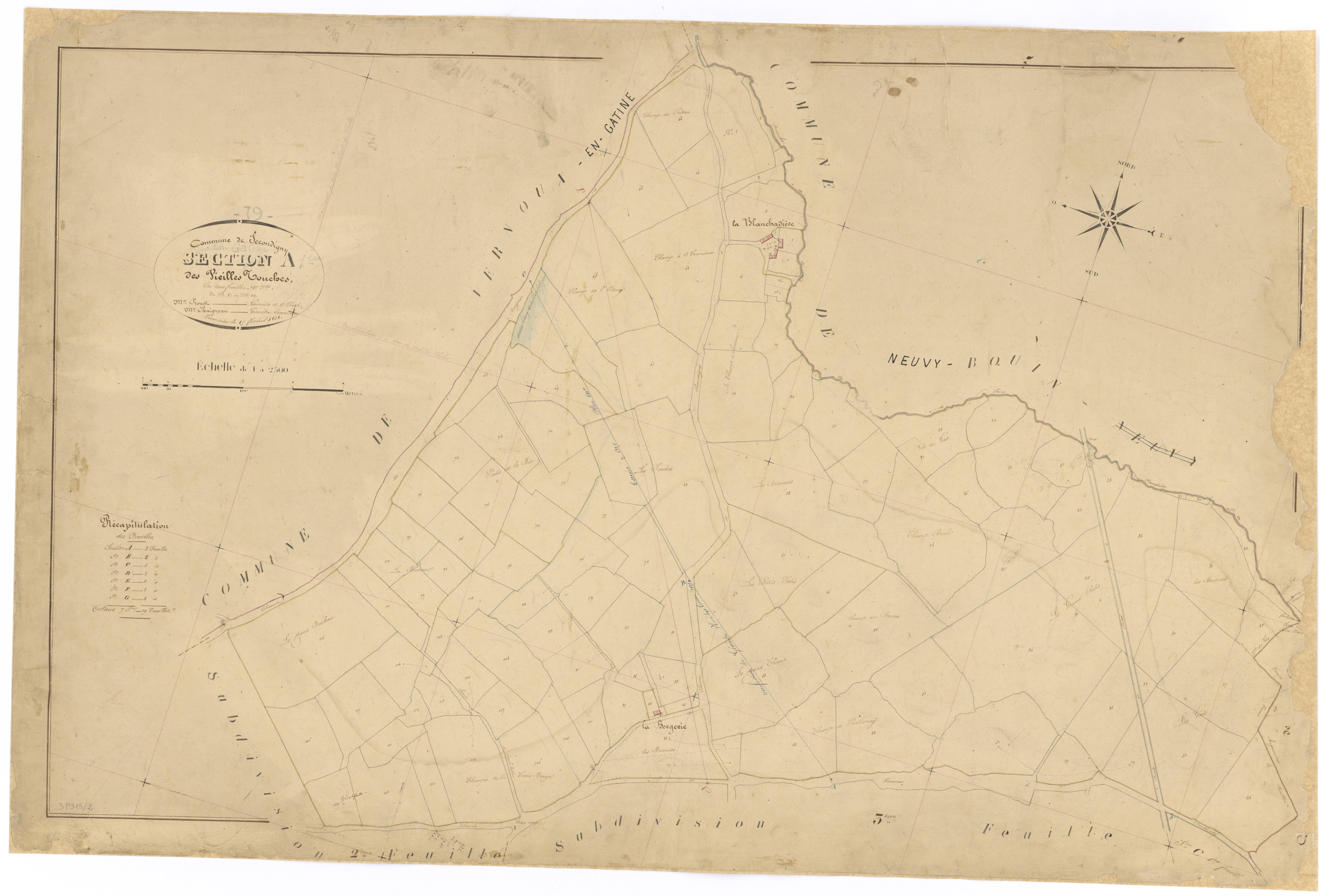 Secondigny - FRAD079_CADASTRE_NAPOLEONIEN Section A1 dite des Vieilles Touches 