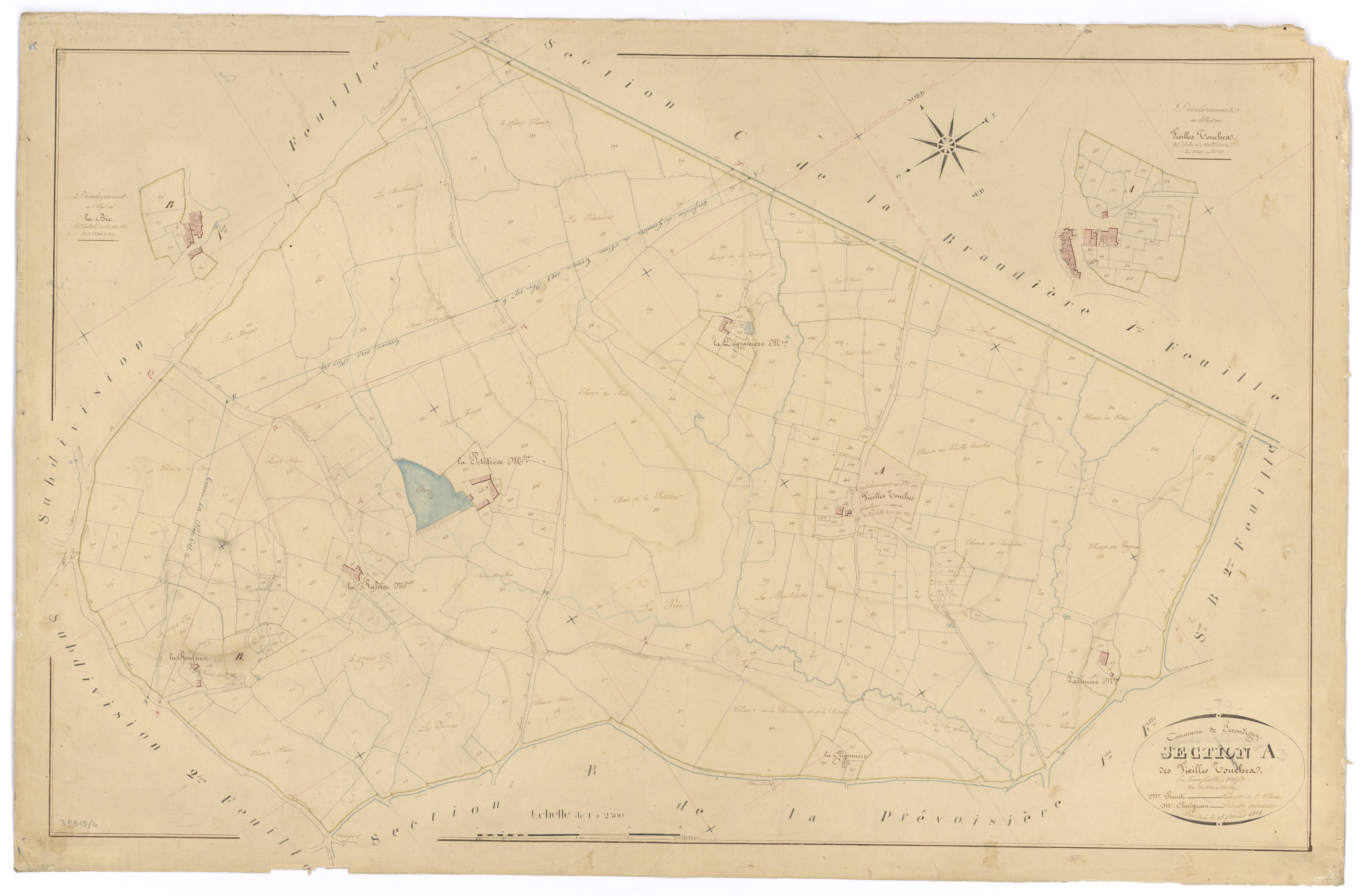 Secondigny - FRAD079_CADASTRE_NAPOLEONIEN Section A3 dite des Vieilles Touches 