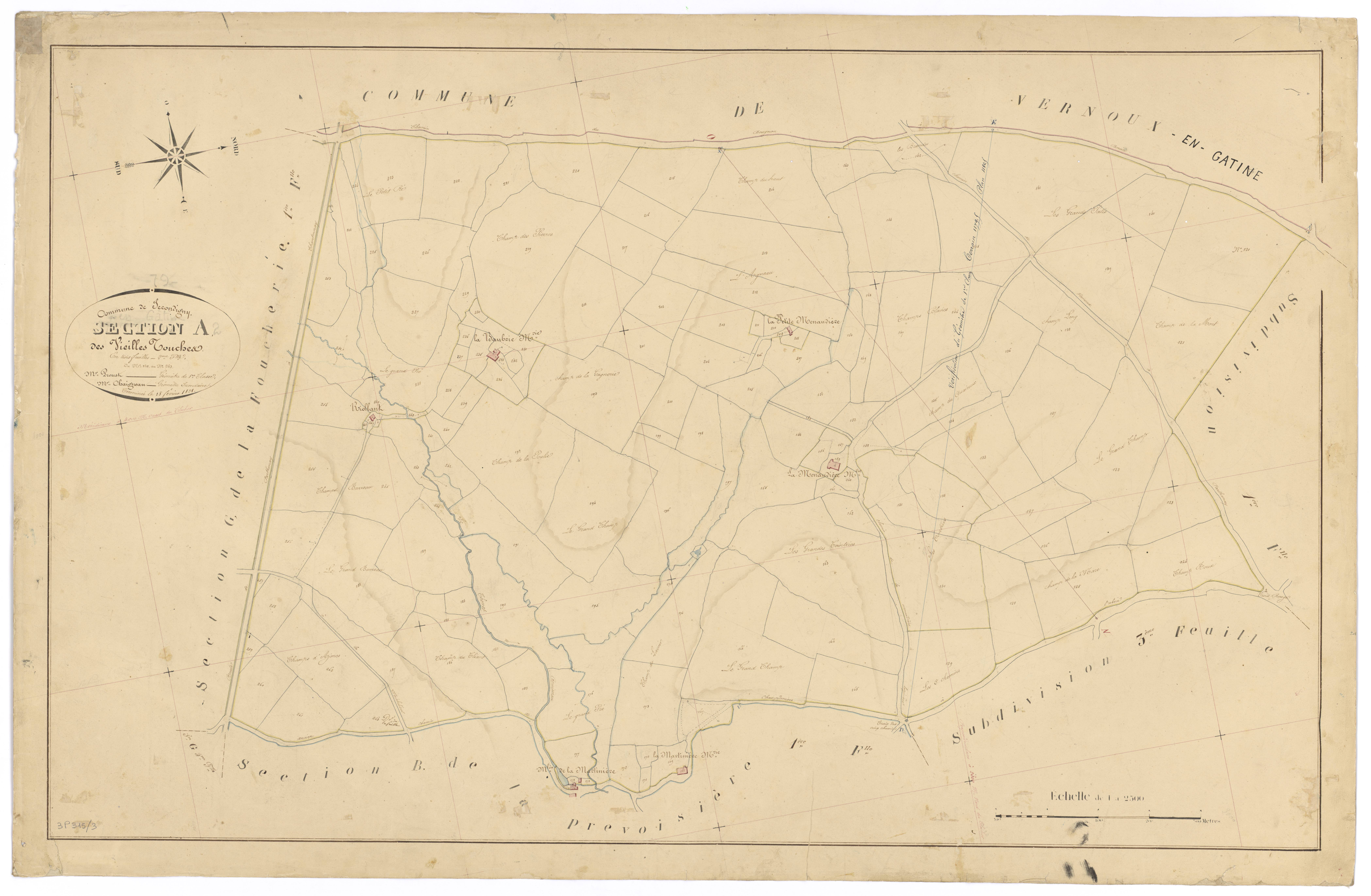 Secondigny - FRAD079_CADASTRE_NAPOLEONIEN Section A2 dite des Vieilles Touches 